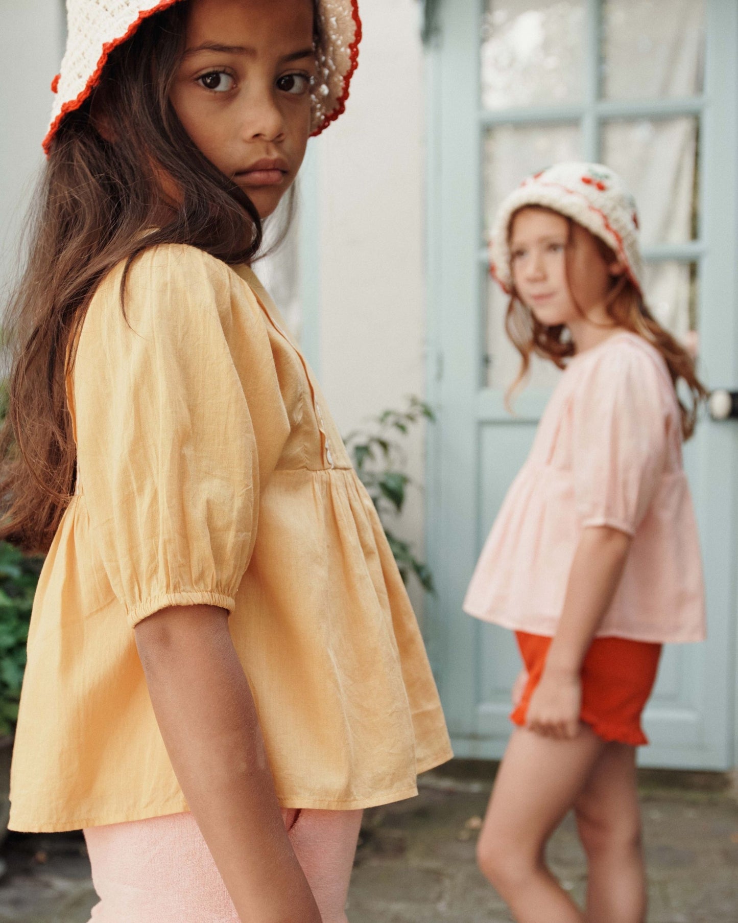 Blouse - Voile de coton jaune