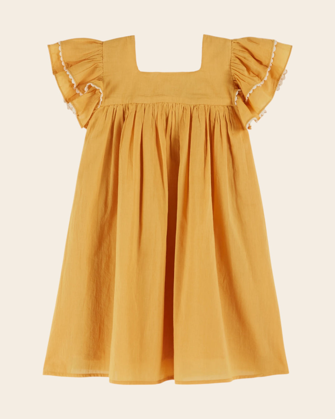 Robe - Voile de coton jaune
