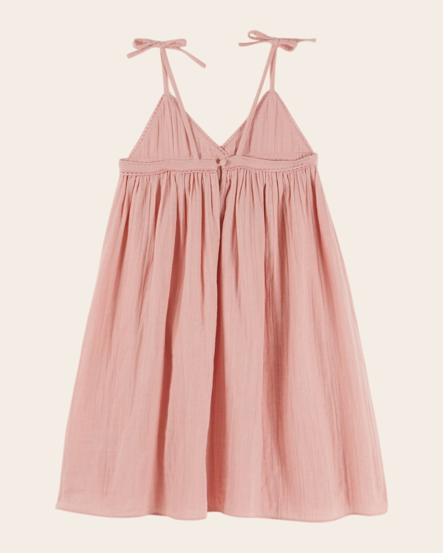 Robe - Bretelles noeuds rose
