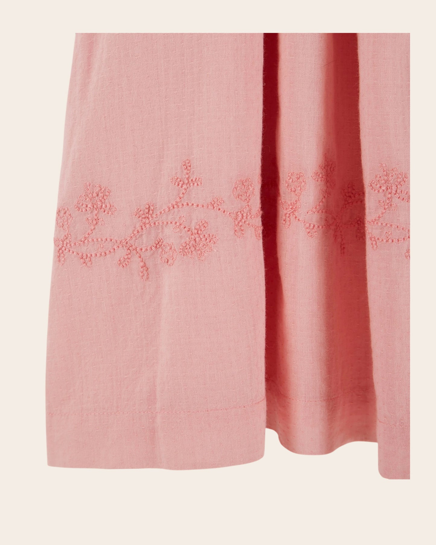 Robe - Brodée texturée rose