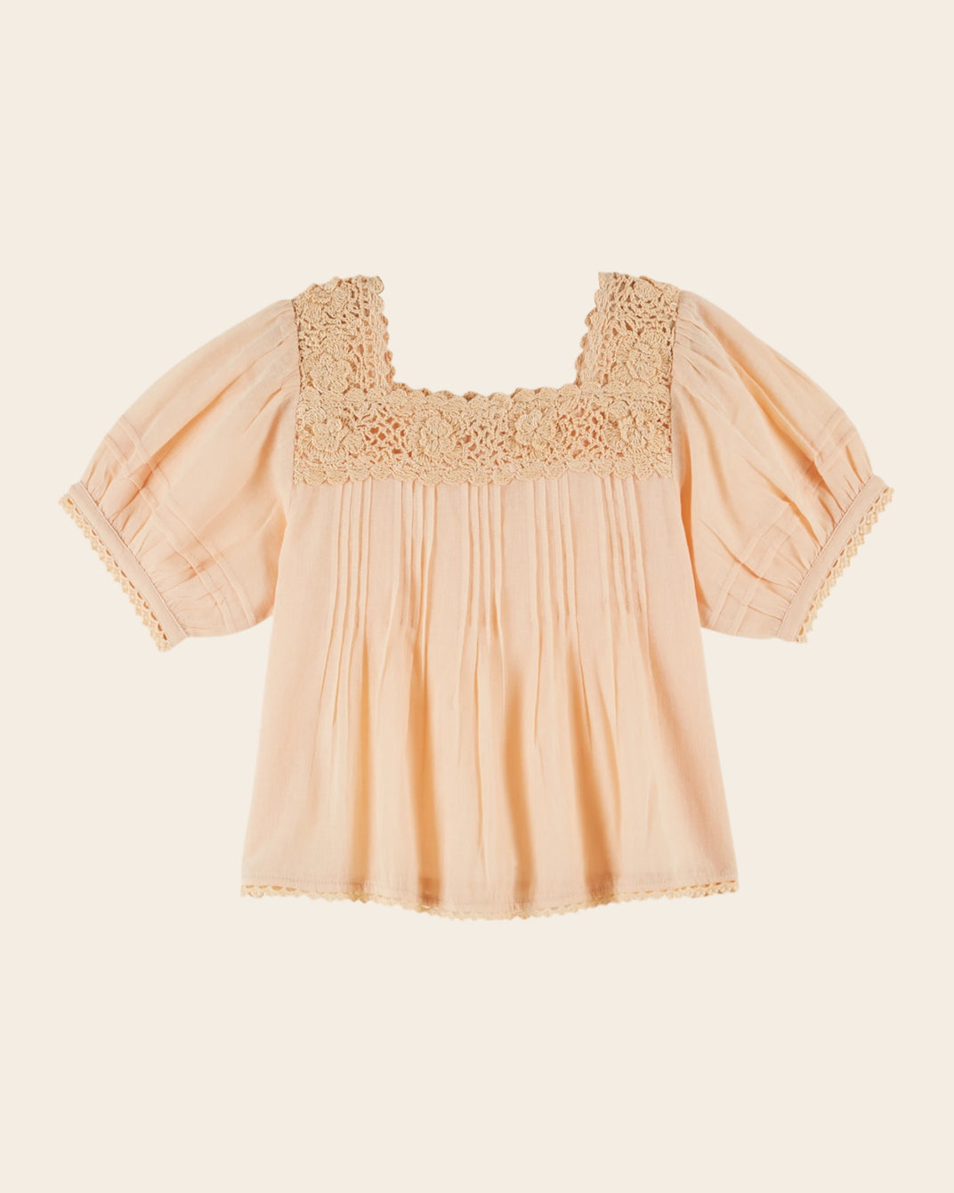 Blouse - Crochet abricot