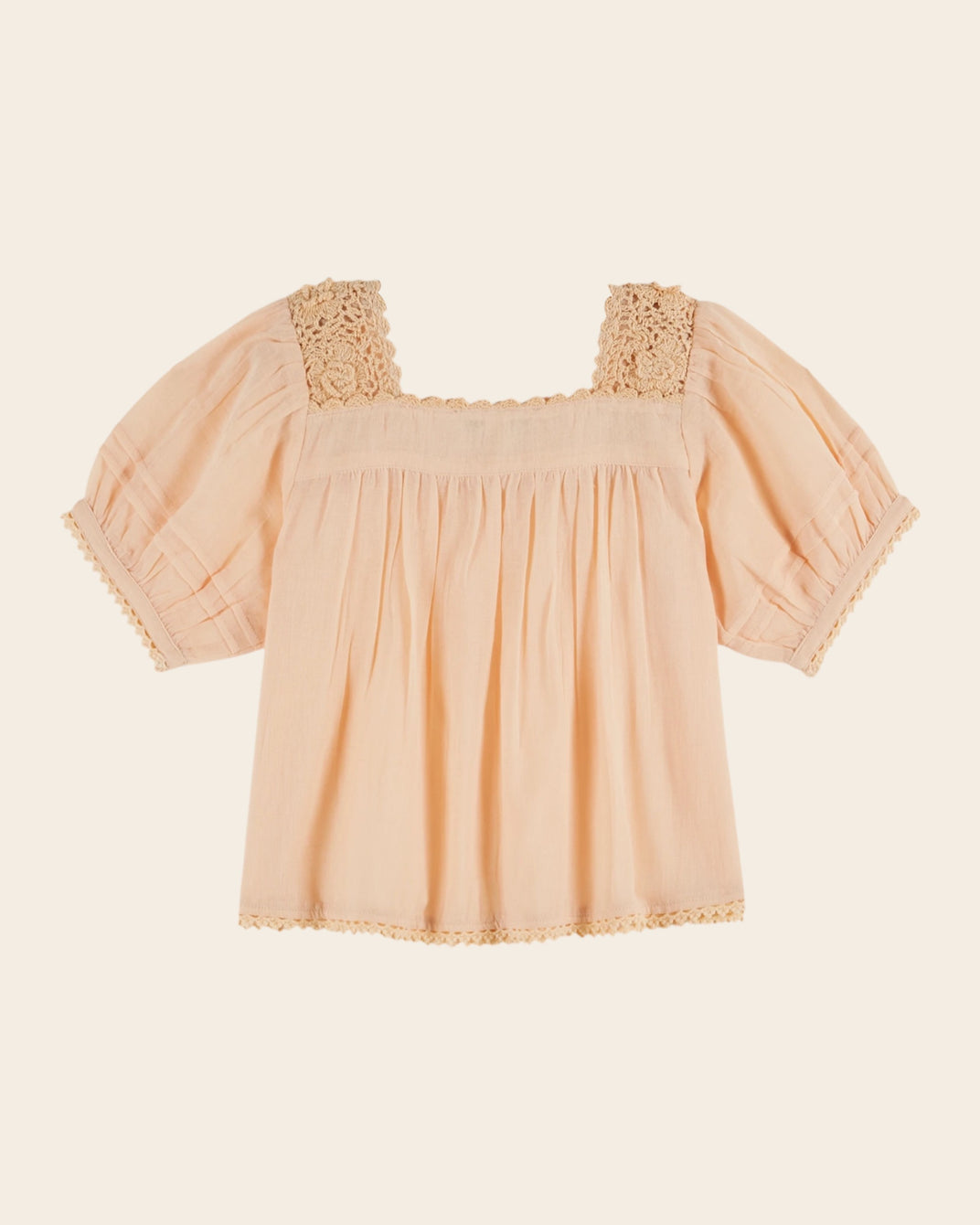 Blouse - Crochet abricot