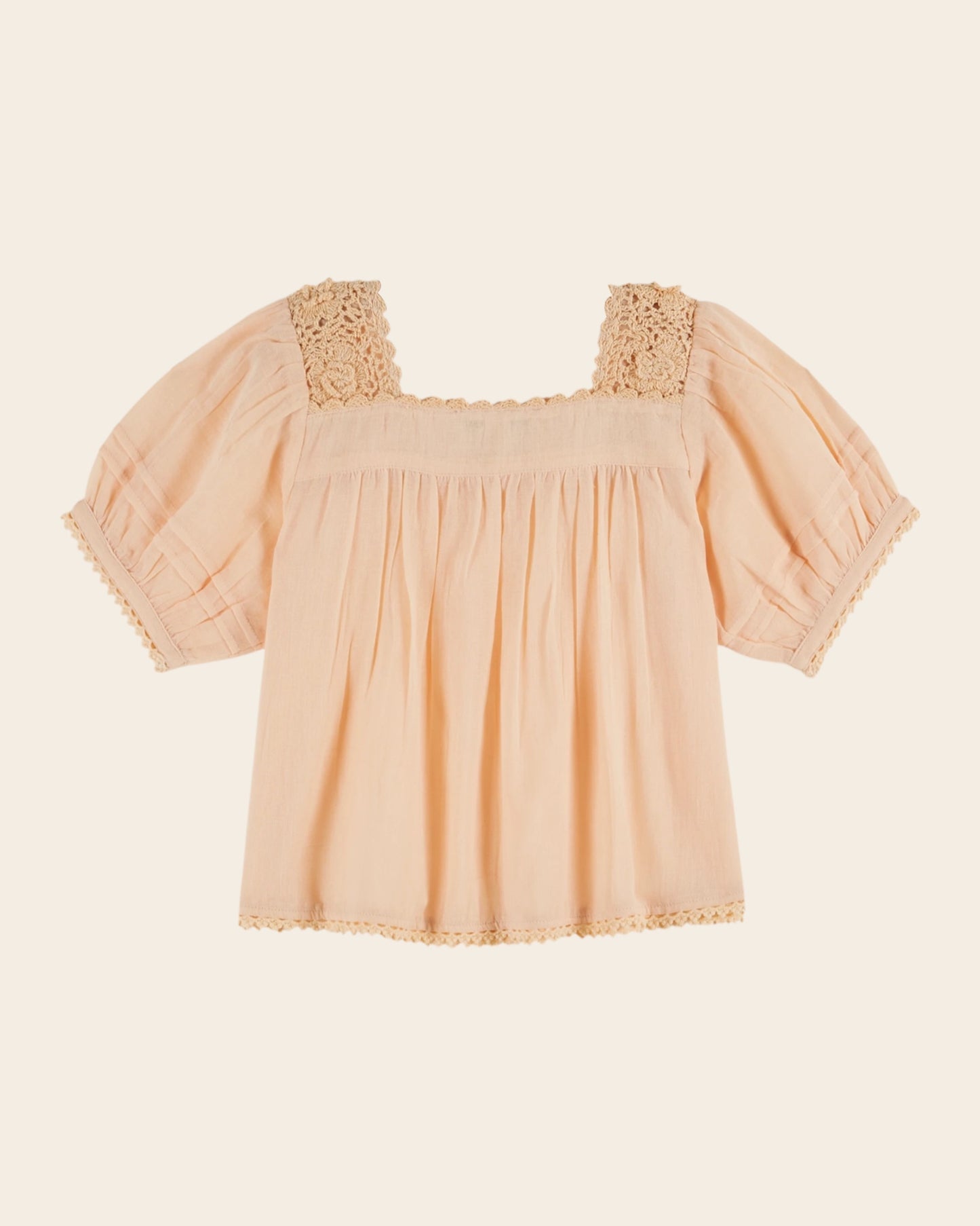 Blouse - Crochet abricot