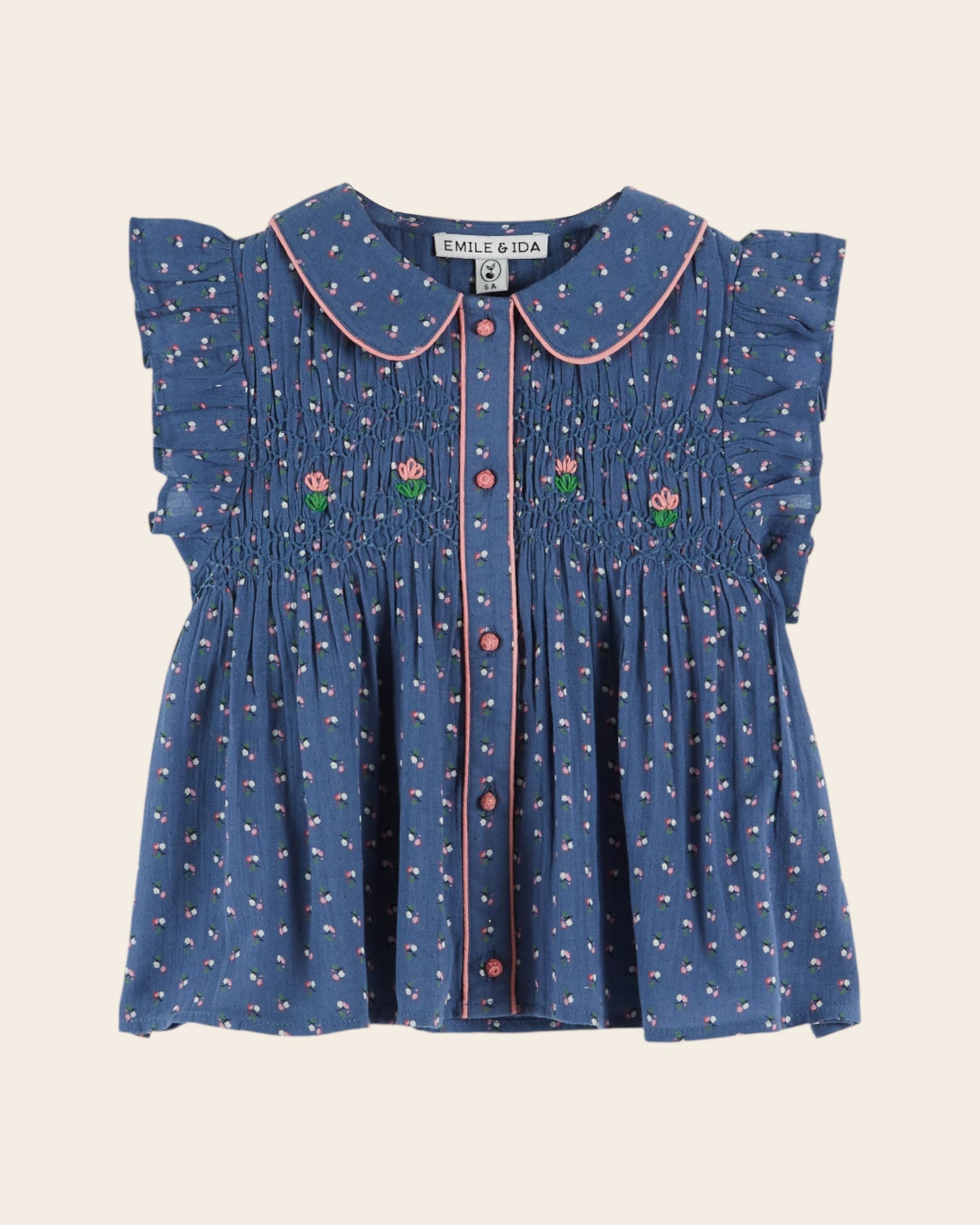 Blouse - Mini fleurs bleu