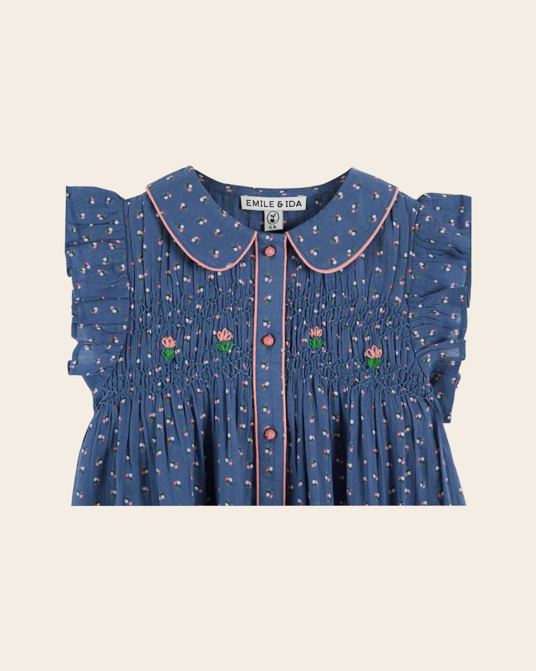 Blouse - Mini fleurs bleu