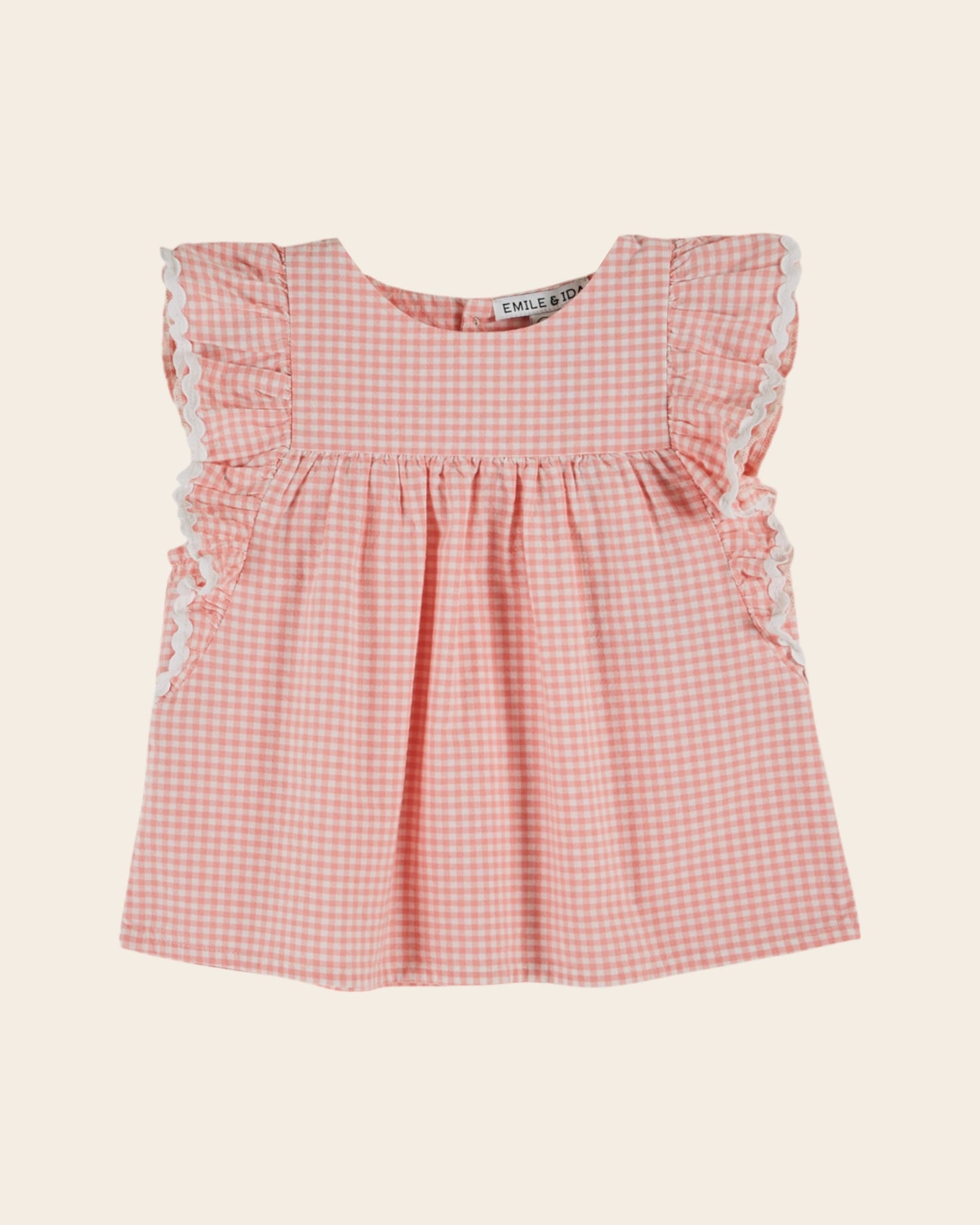 Blouse - Volanté vichy rose