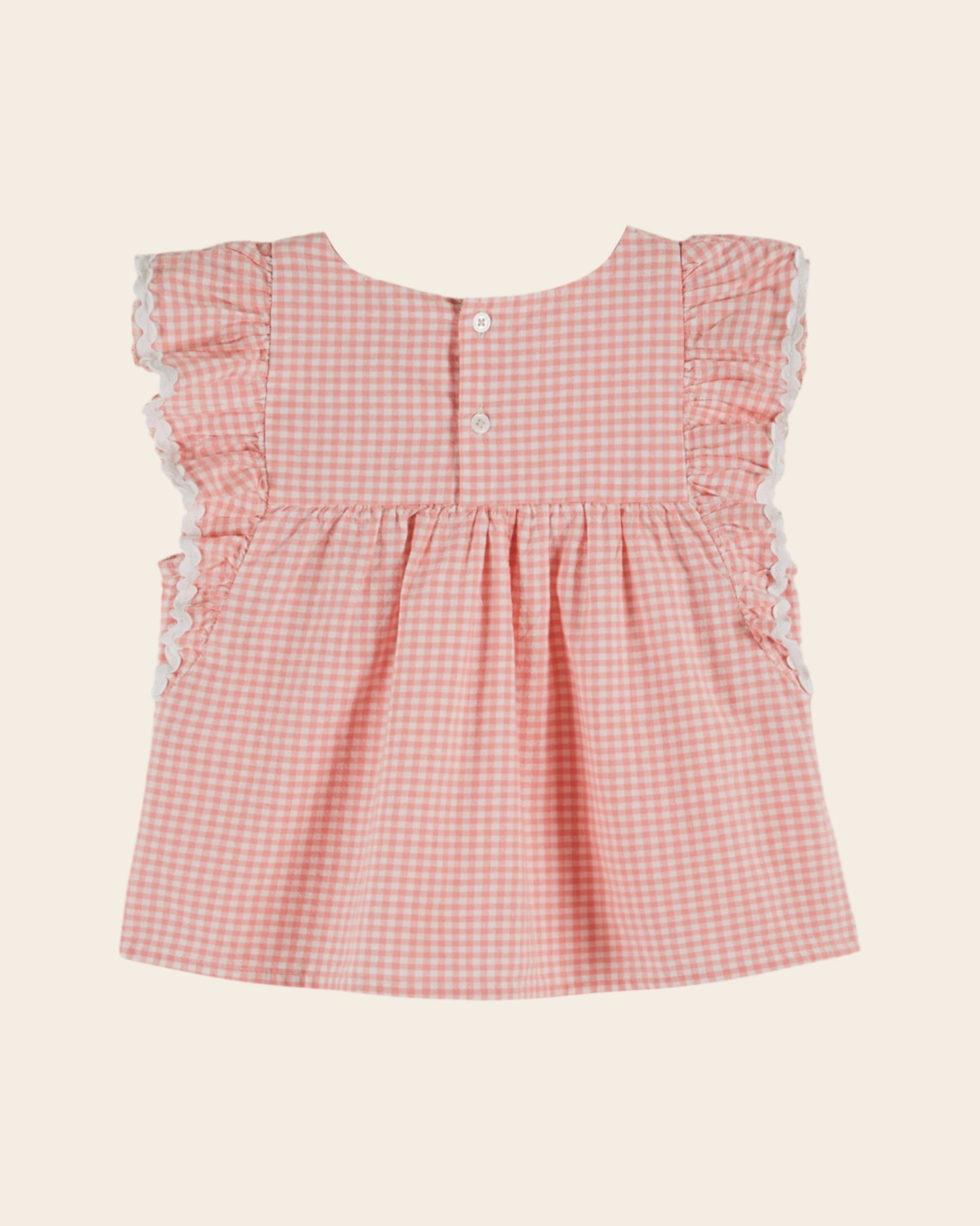 Blouse - Volanté vichy rose
