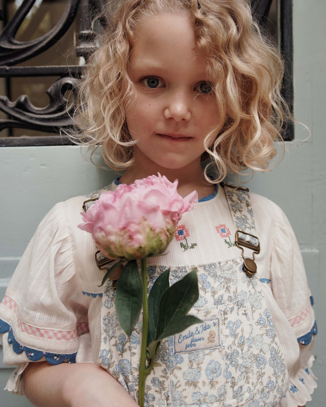 Blouse - Brodé fleurs crème