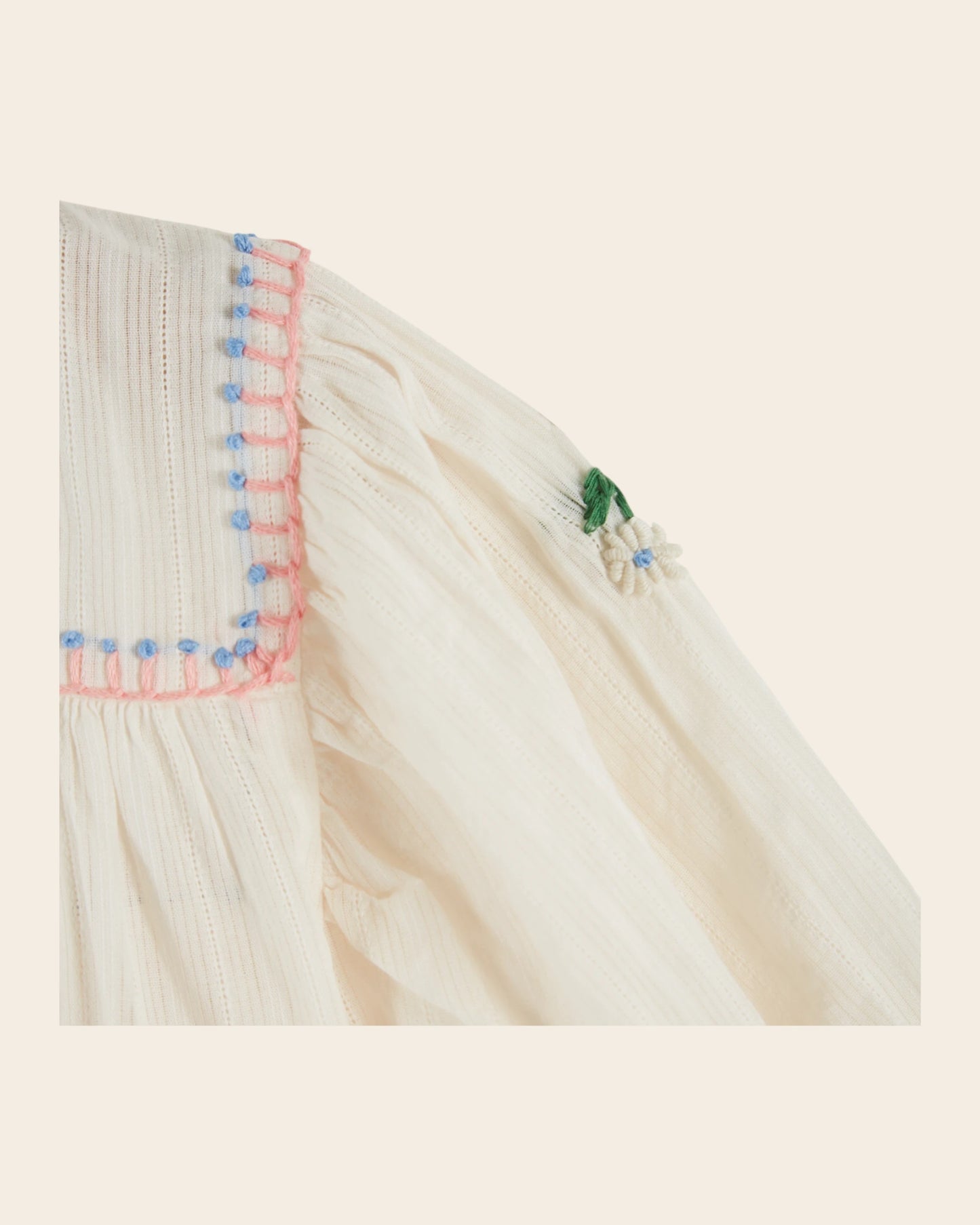 Blouse - Brodé crème