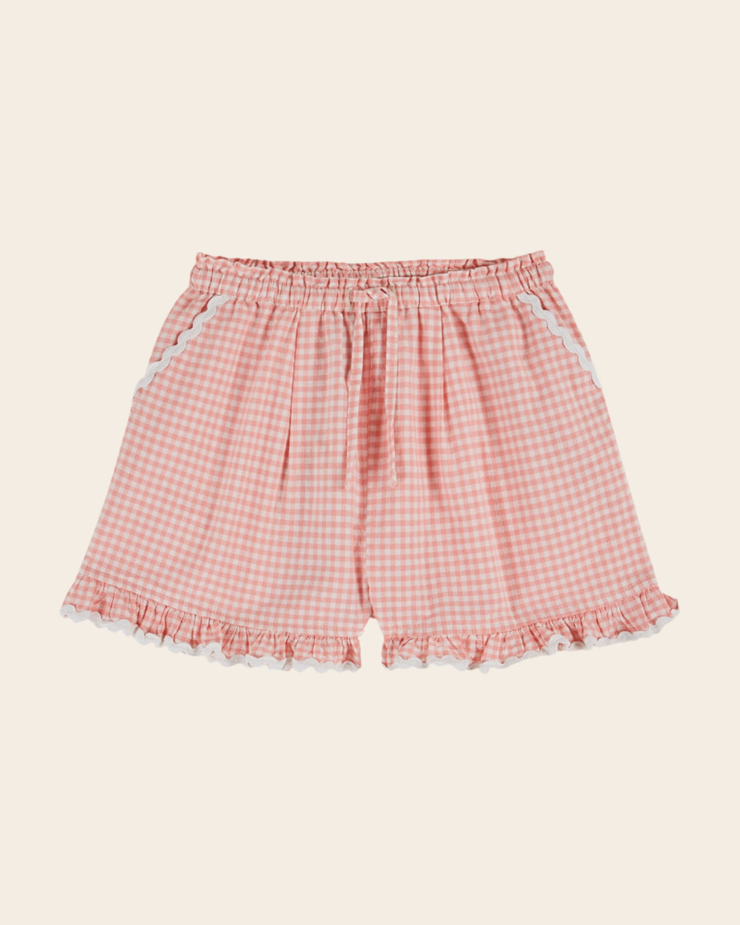 Short - Volanté vichy rose