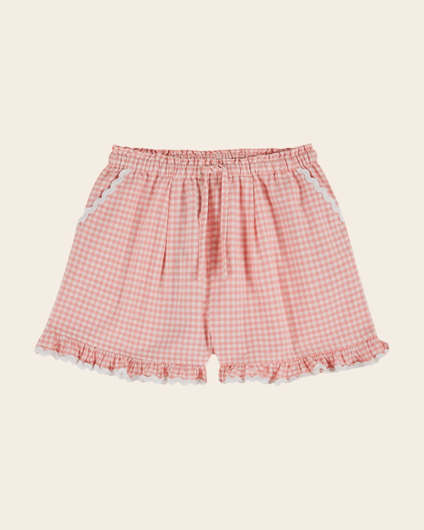 Short - Volanté vichy rose