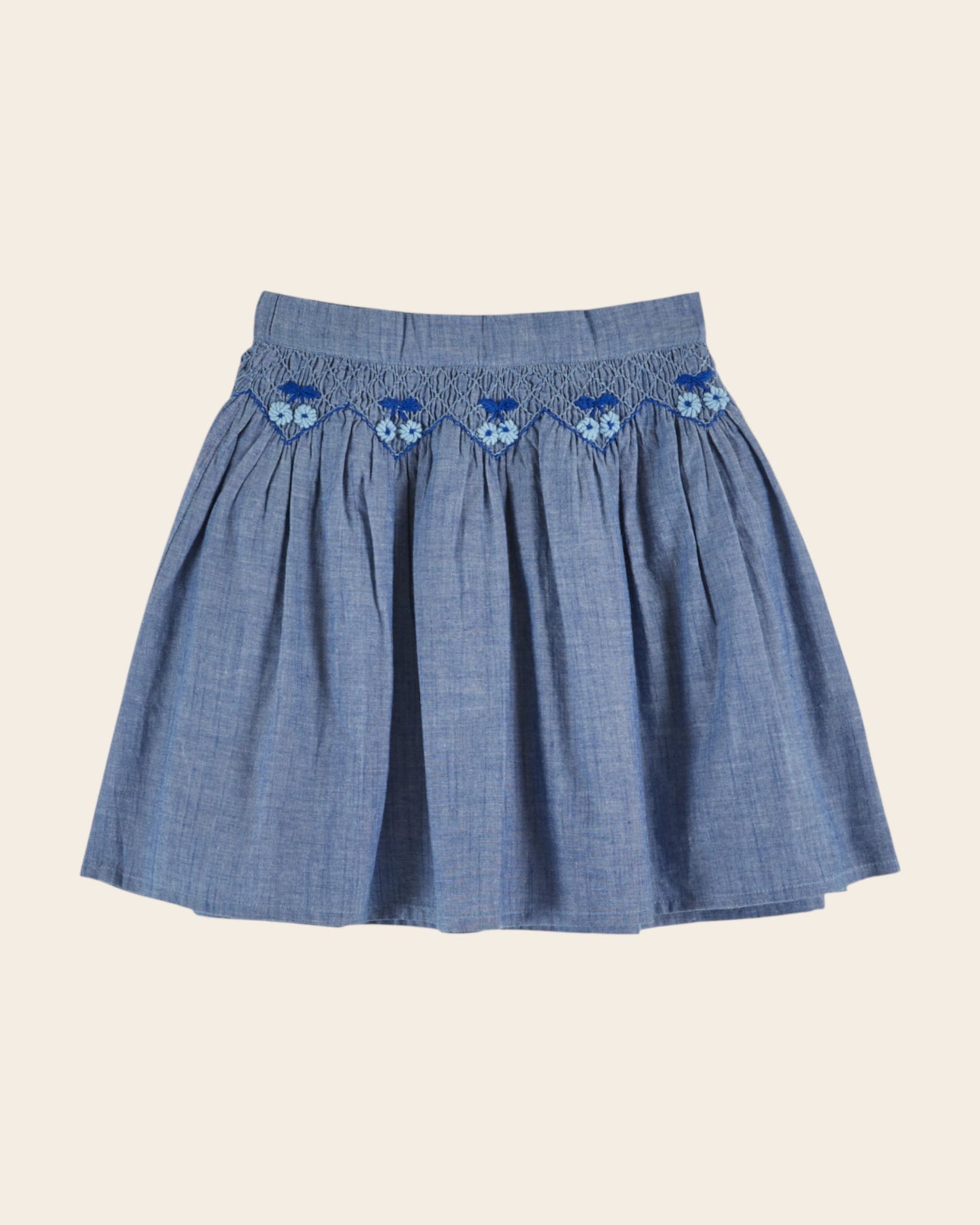 Jupe - Brodé chambray