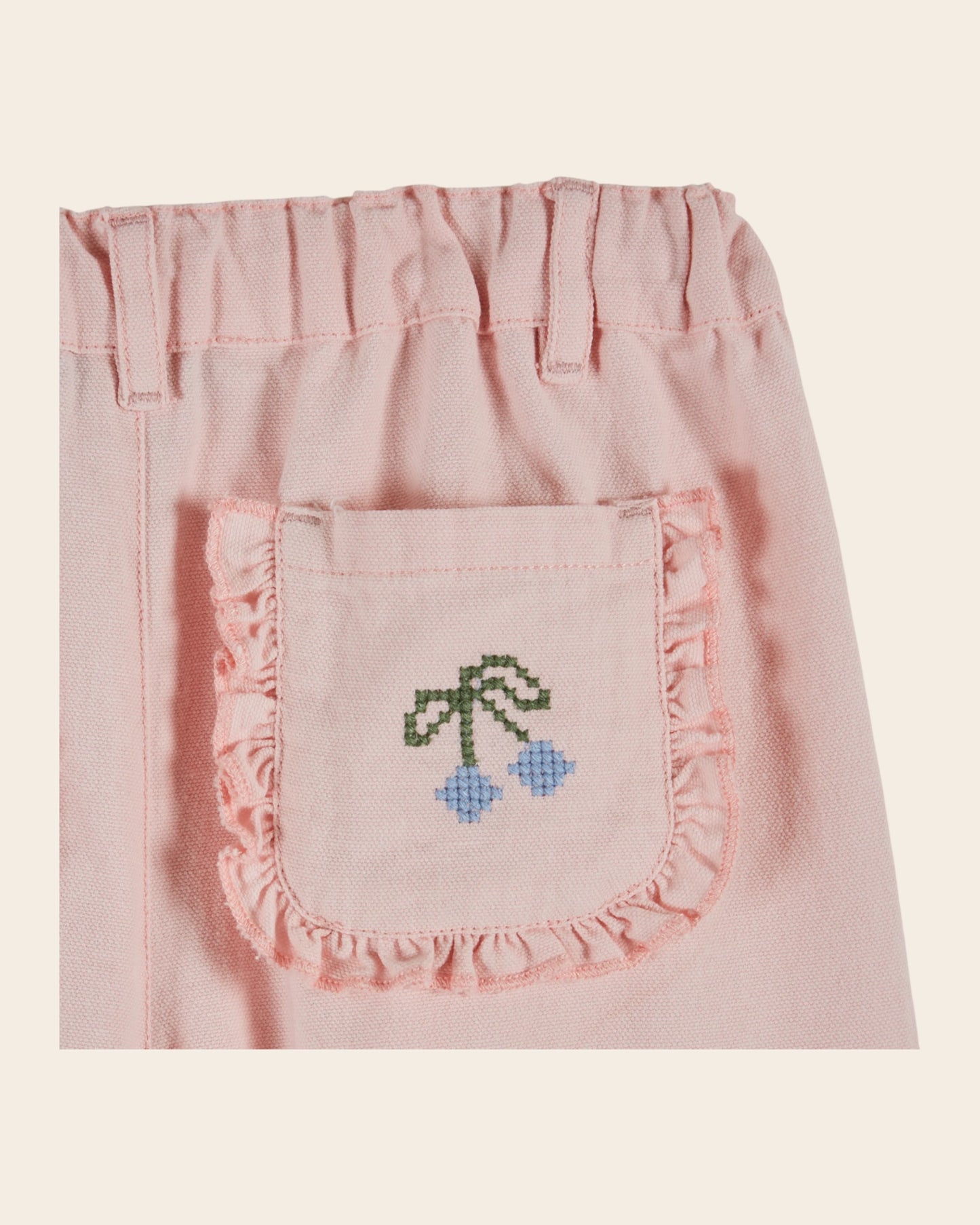 Pantalon - Poches cerises rose