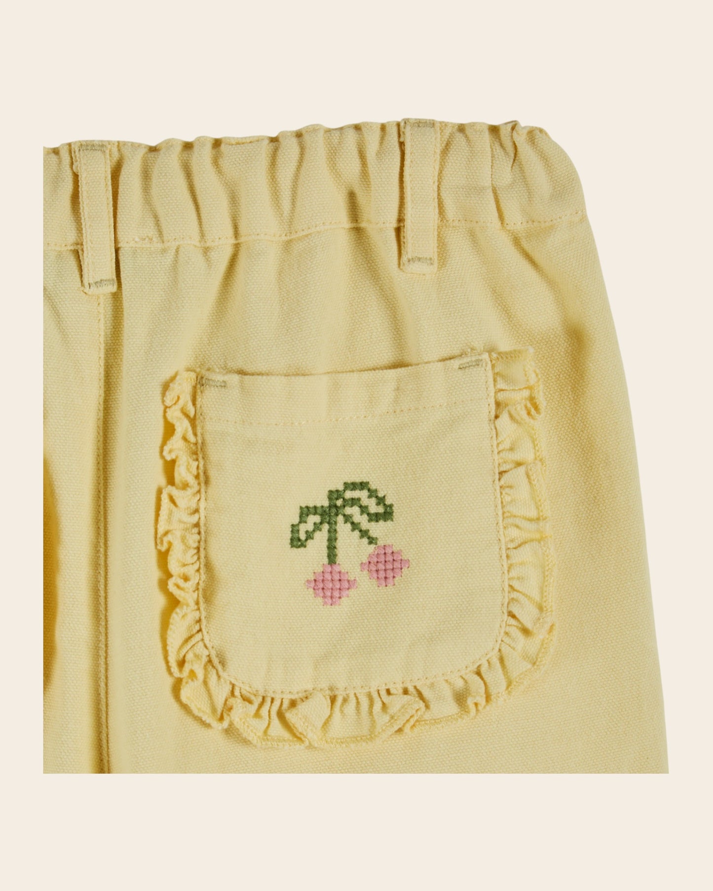 Pantalon - Poches cerises mimosa