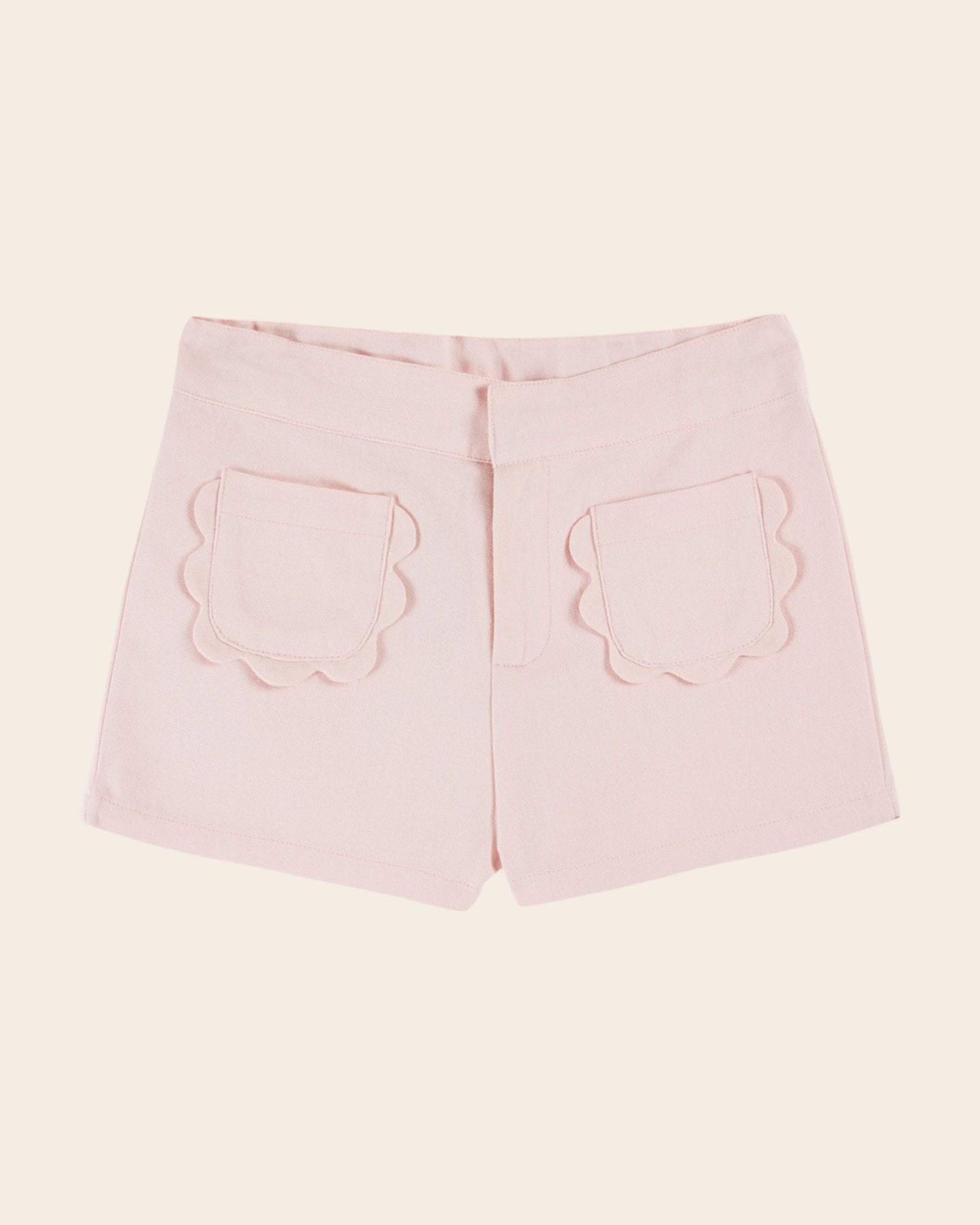 Short - Poches fleurs rose