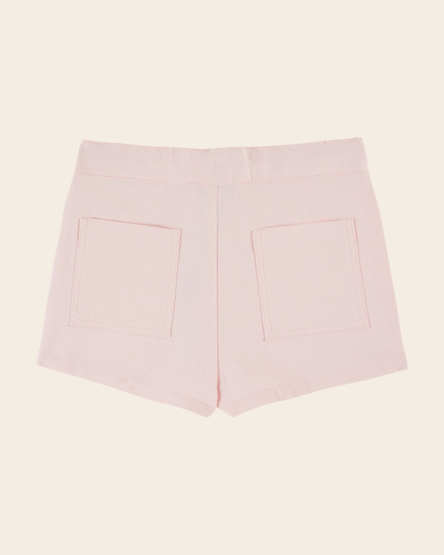 Short - Poches fleurs rose