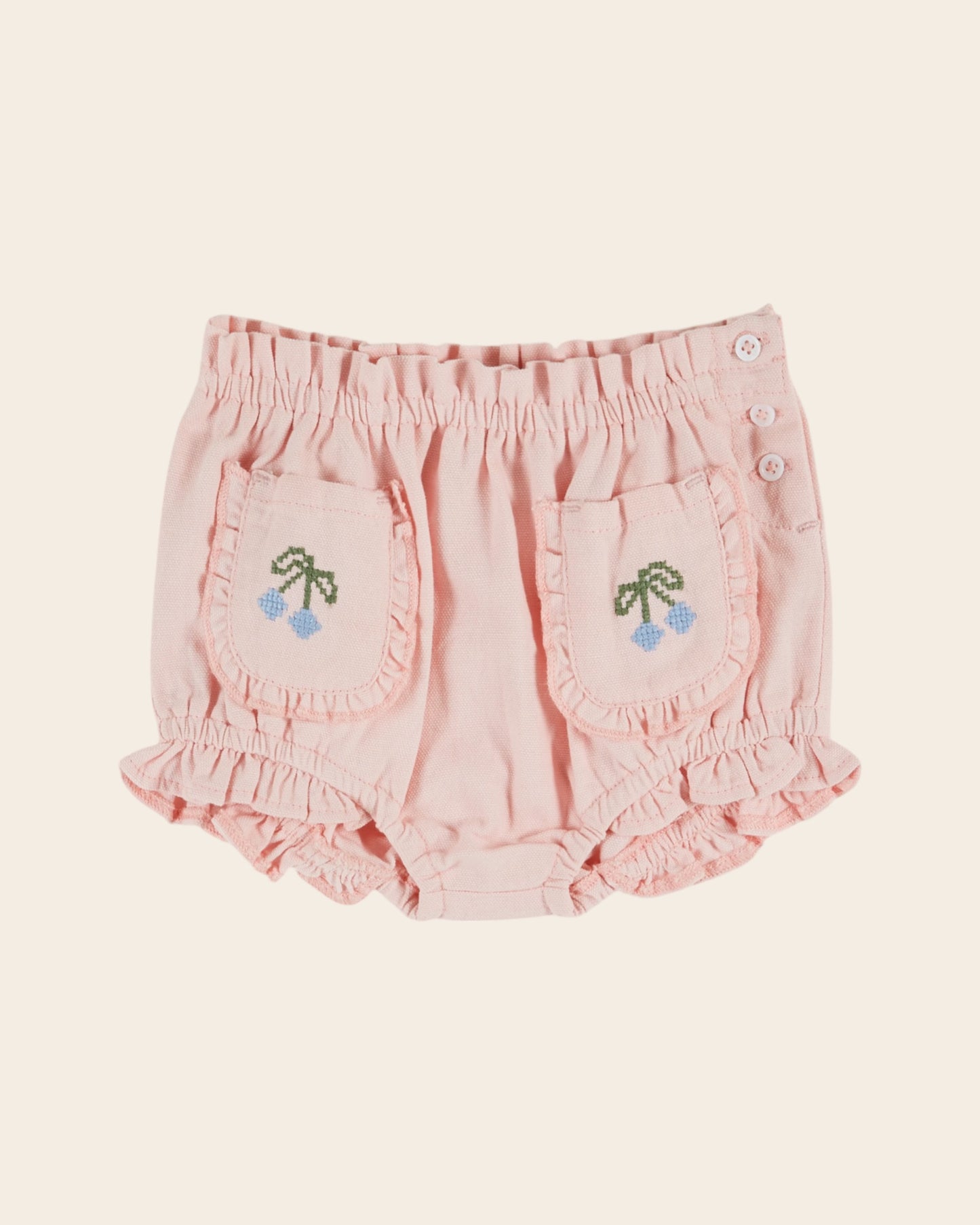 Bloomer - Poches brodées rose