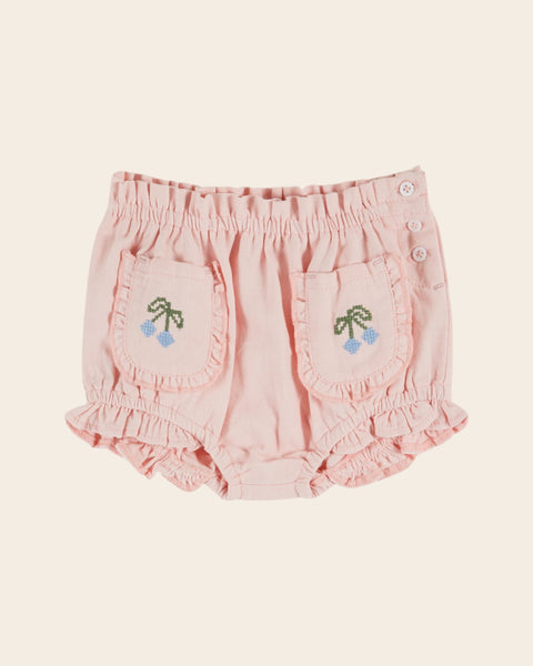 Bloomer - Poches brodées rose