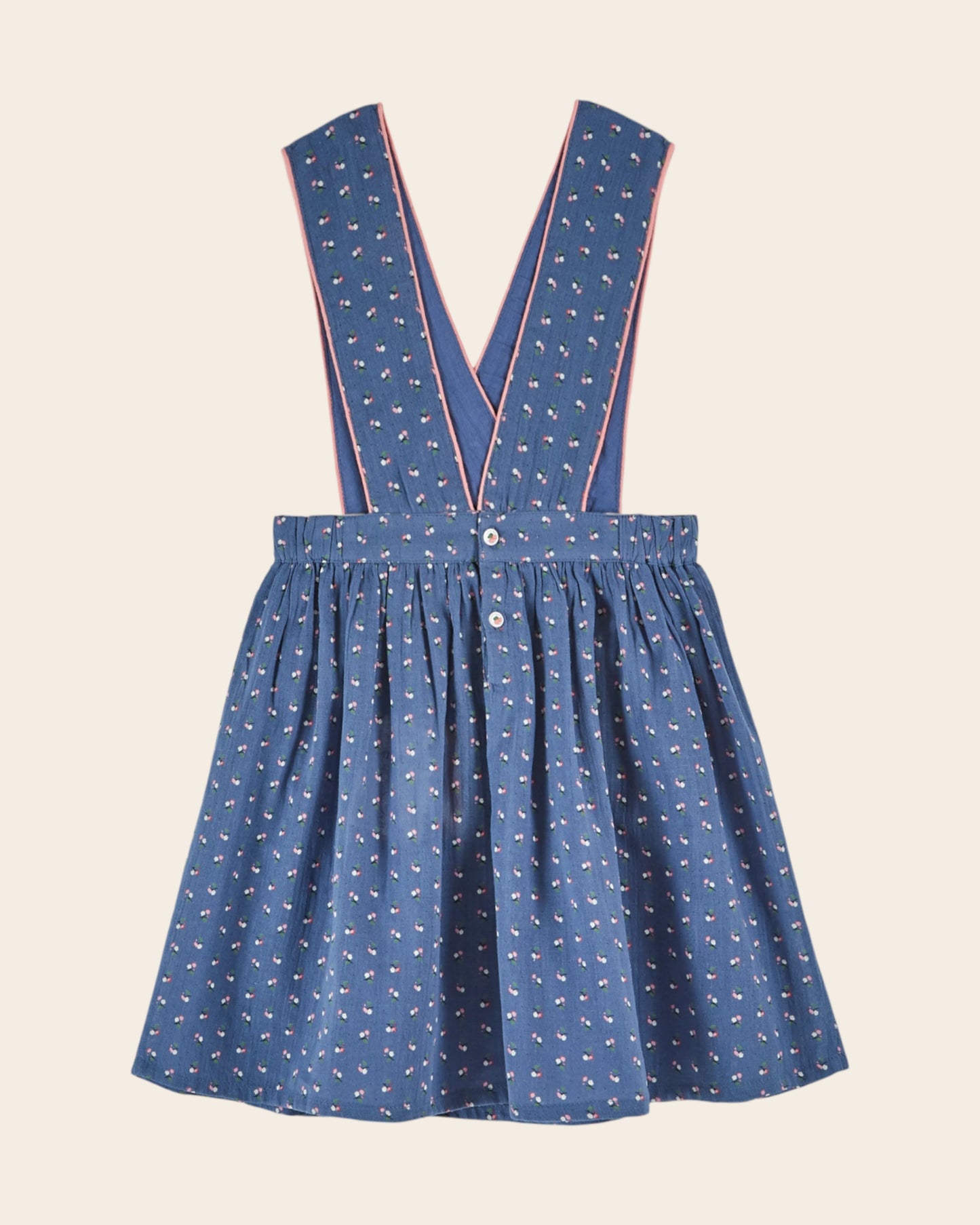 Robe tablier - Mini fleurs bleu