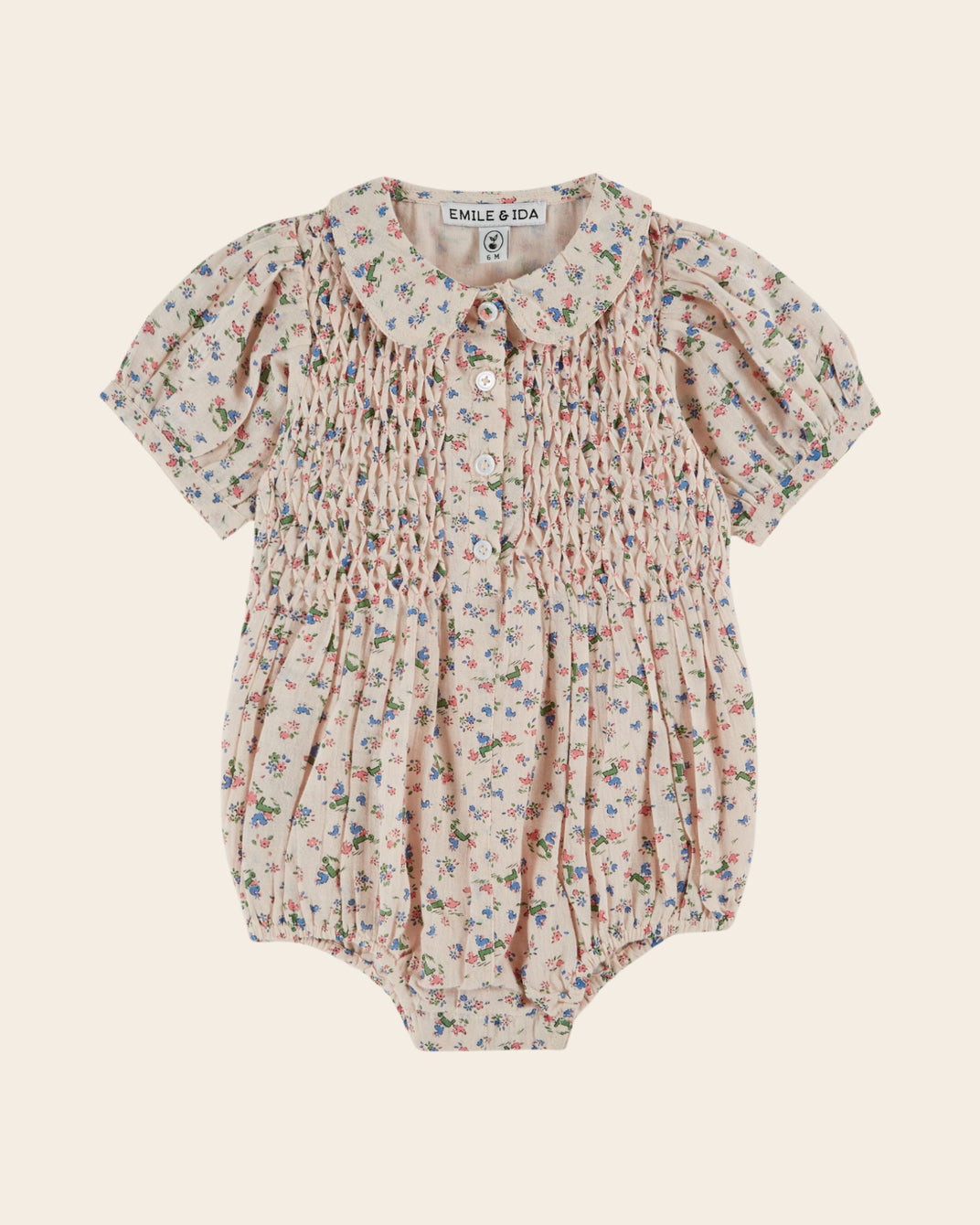 Combibloomer - Smocké à motifs rose