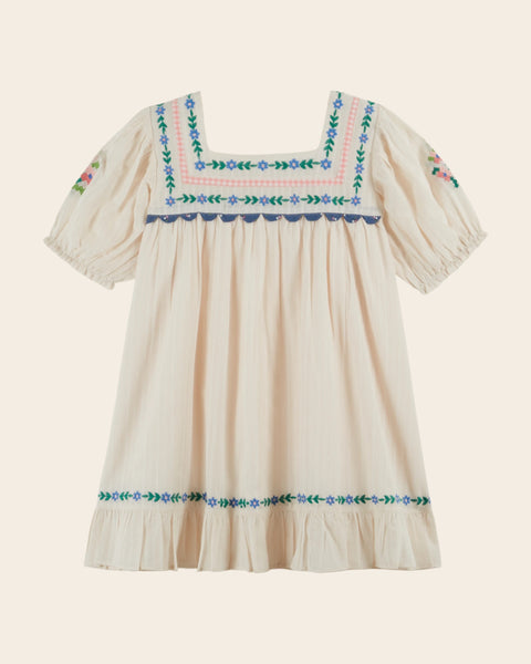 Robe - Brodé crème