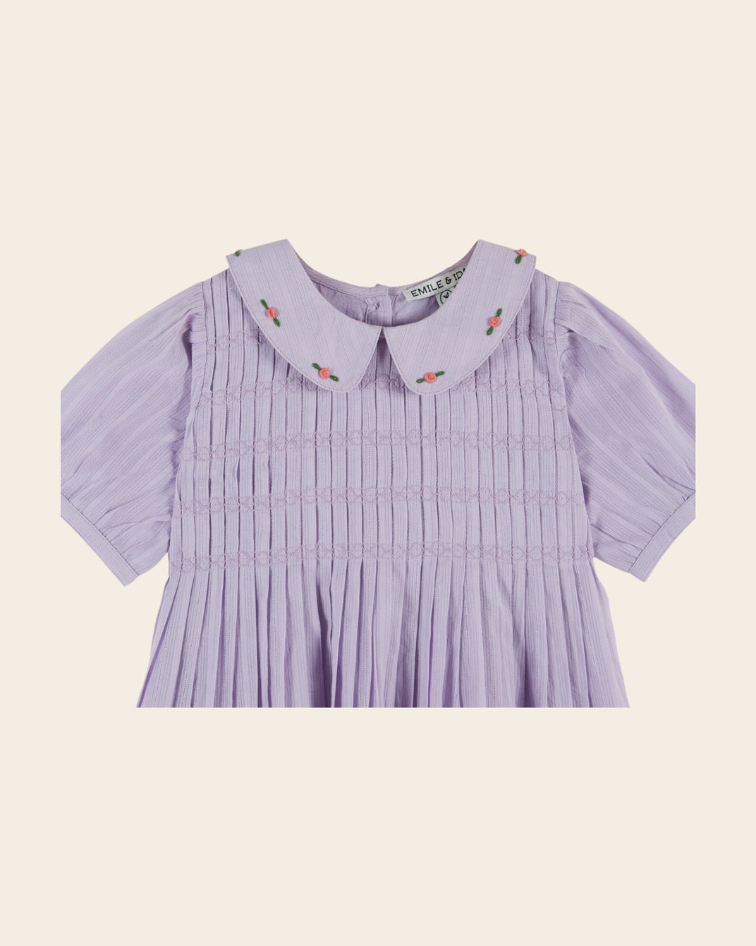 Robe - Brodé smocké violet