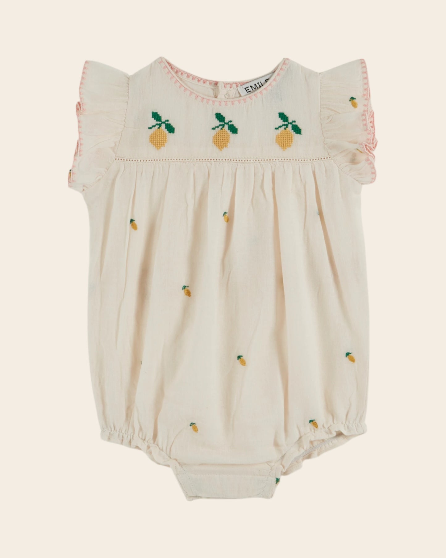 Combibloomer - Brodé citrons crème