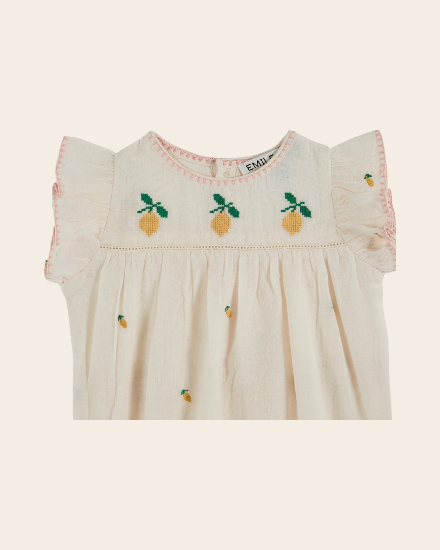 Combibloomer - Brodé citrons crème