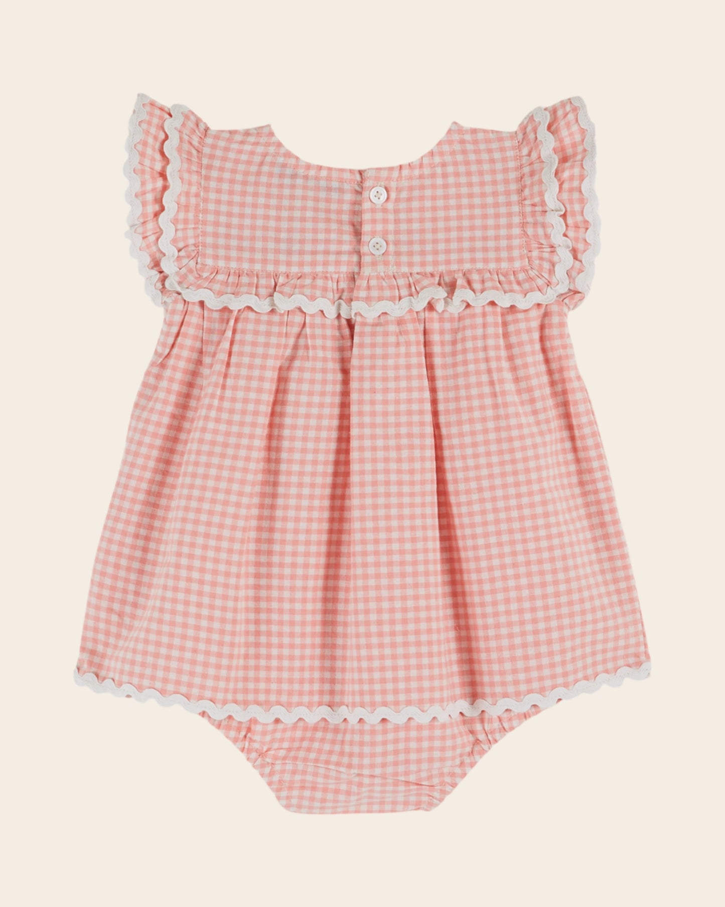 Robe barboteuse - Vichy rose