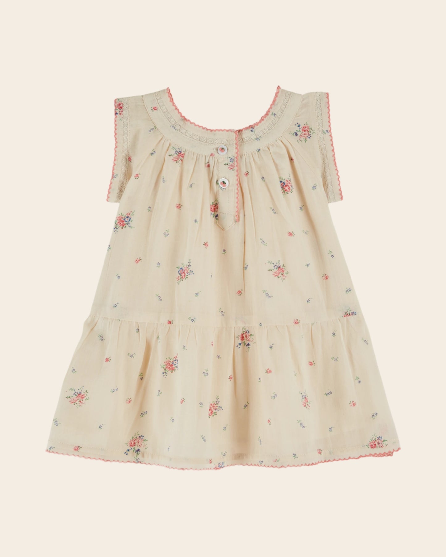 Robe - Fleuri écru