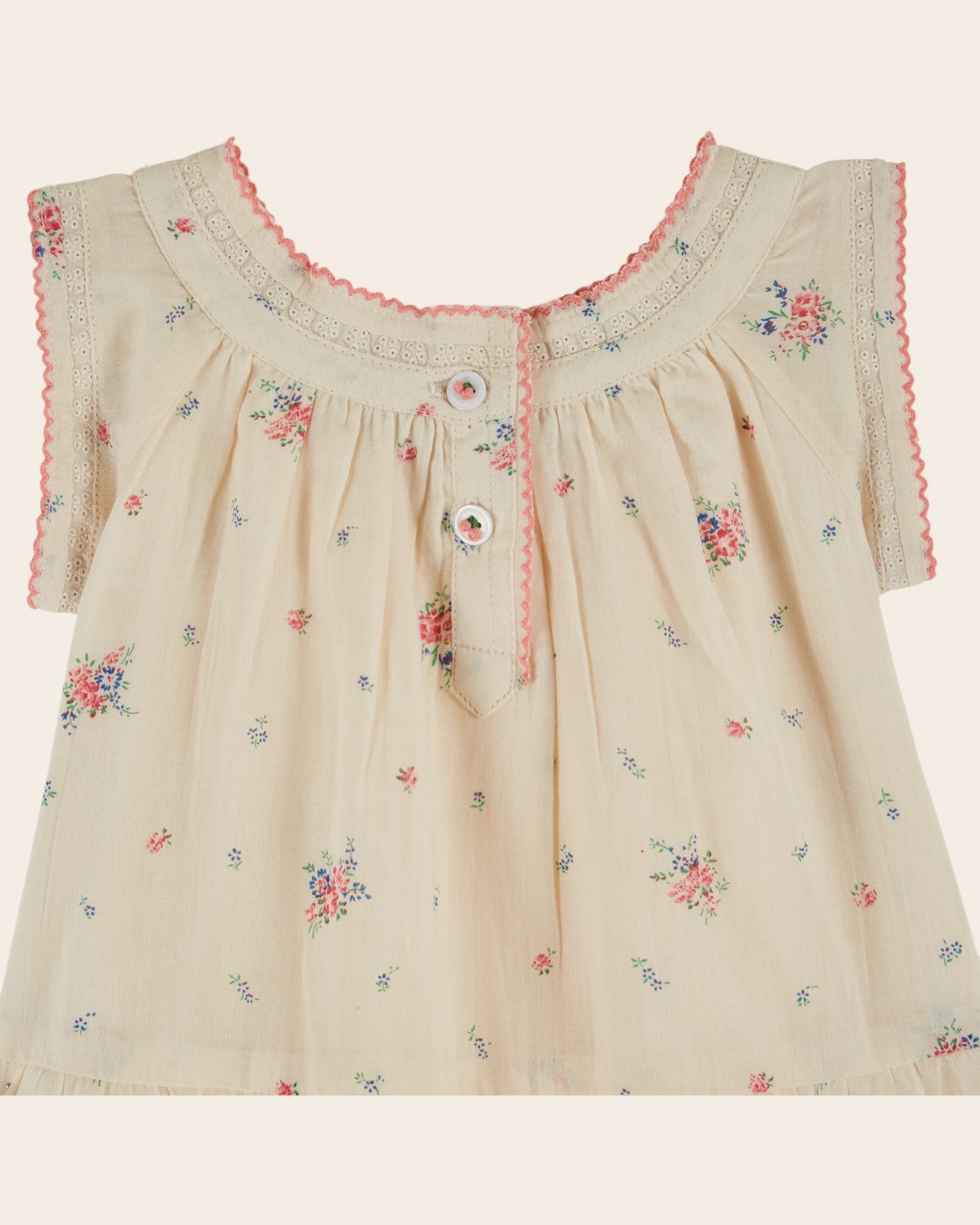 Robe - Fleuri écru