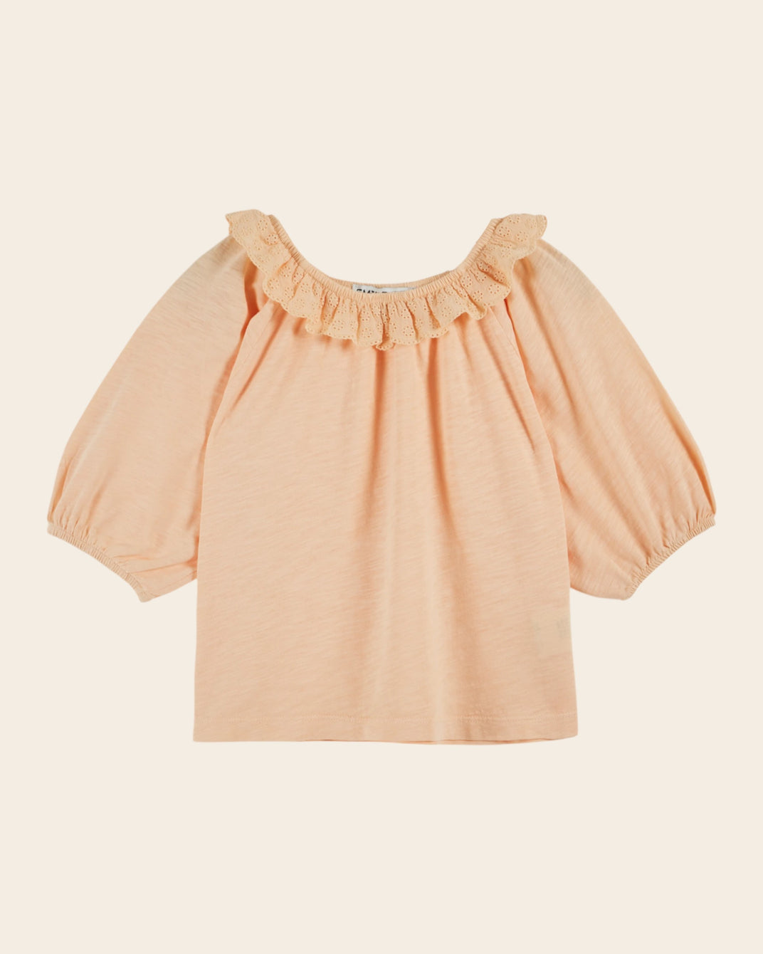 T-shirt - Colerette abricot