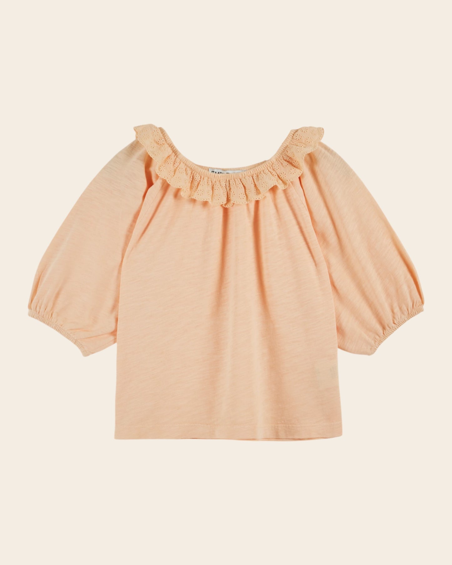 T-shirt - Colerette abricot