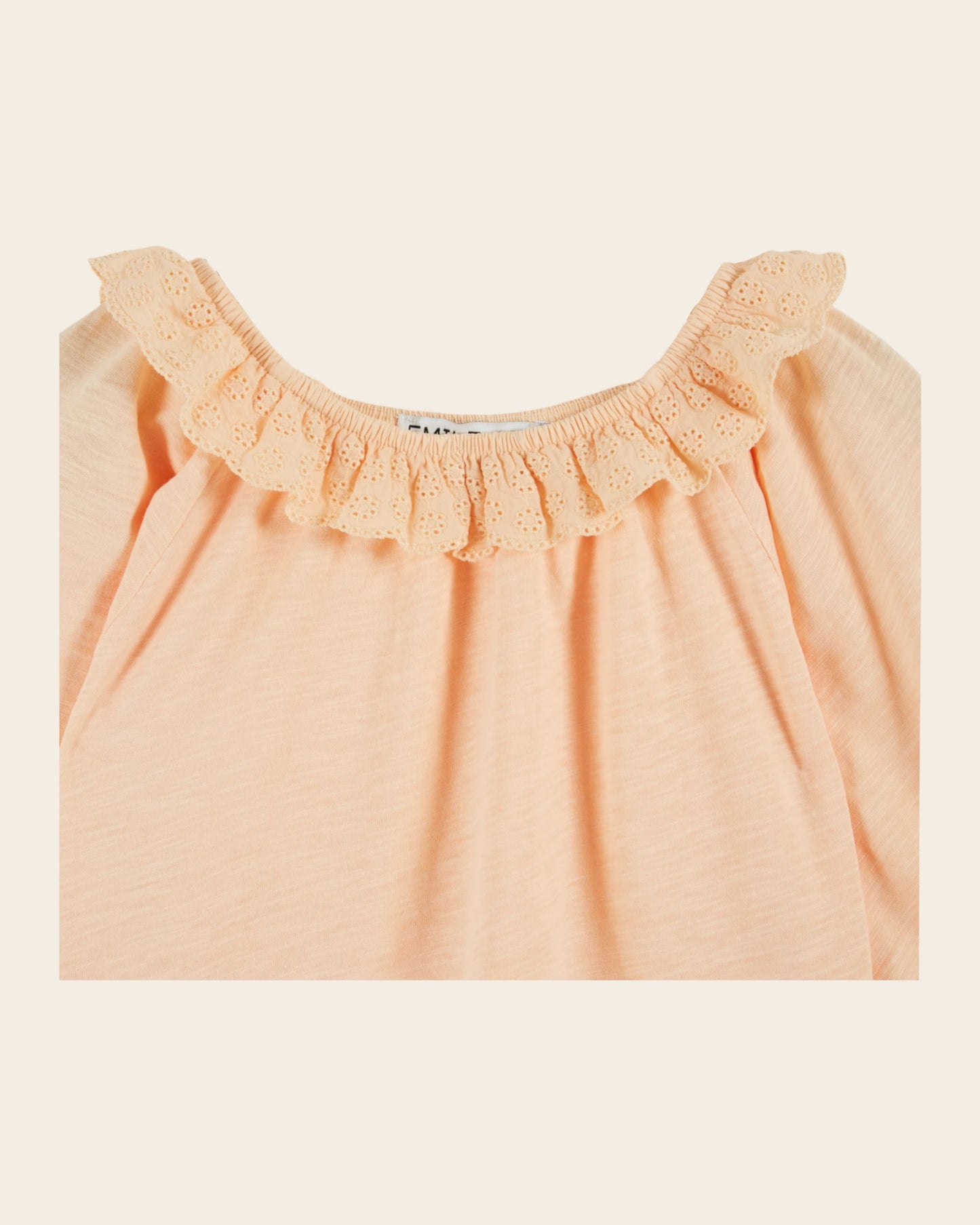 T-shirt - Colerette abricot