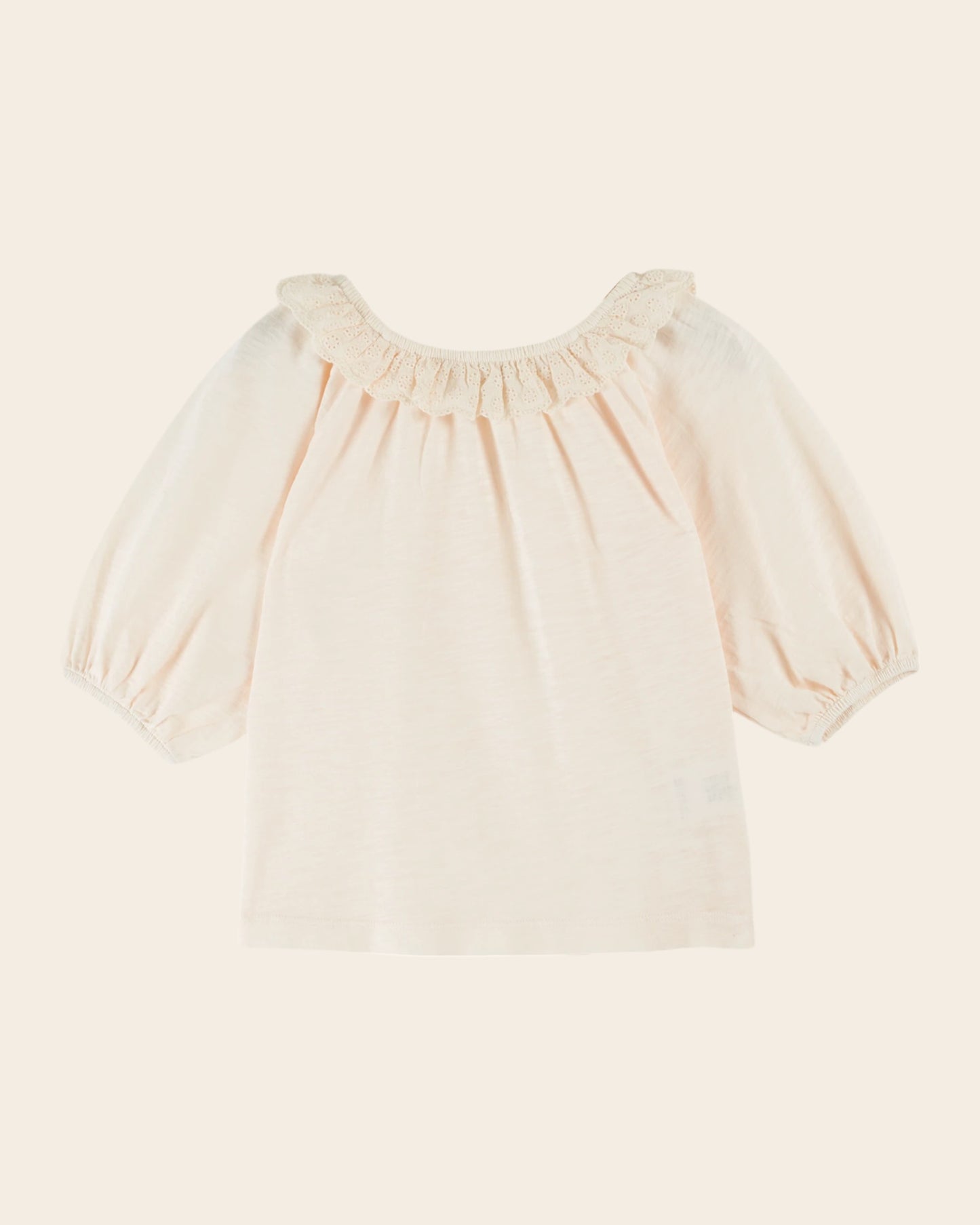 T-shirt - Colerette crème