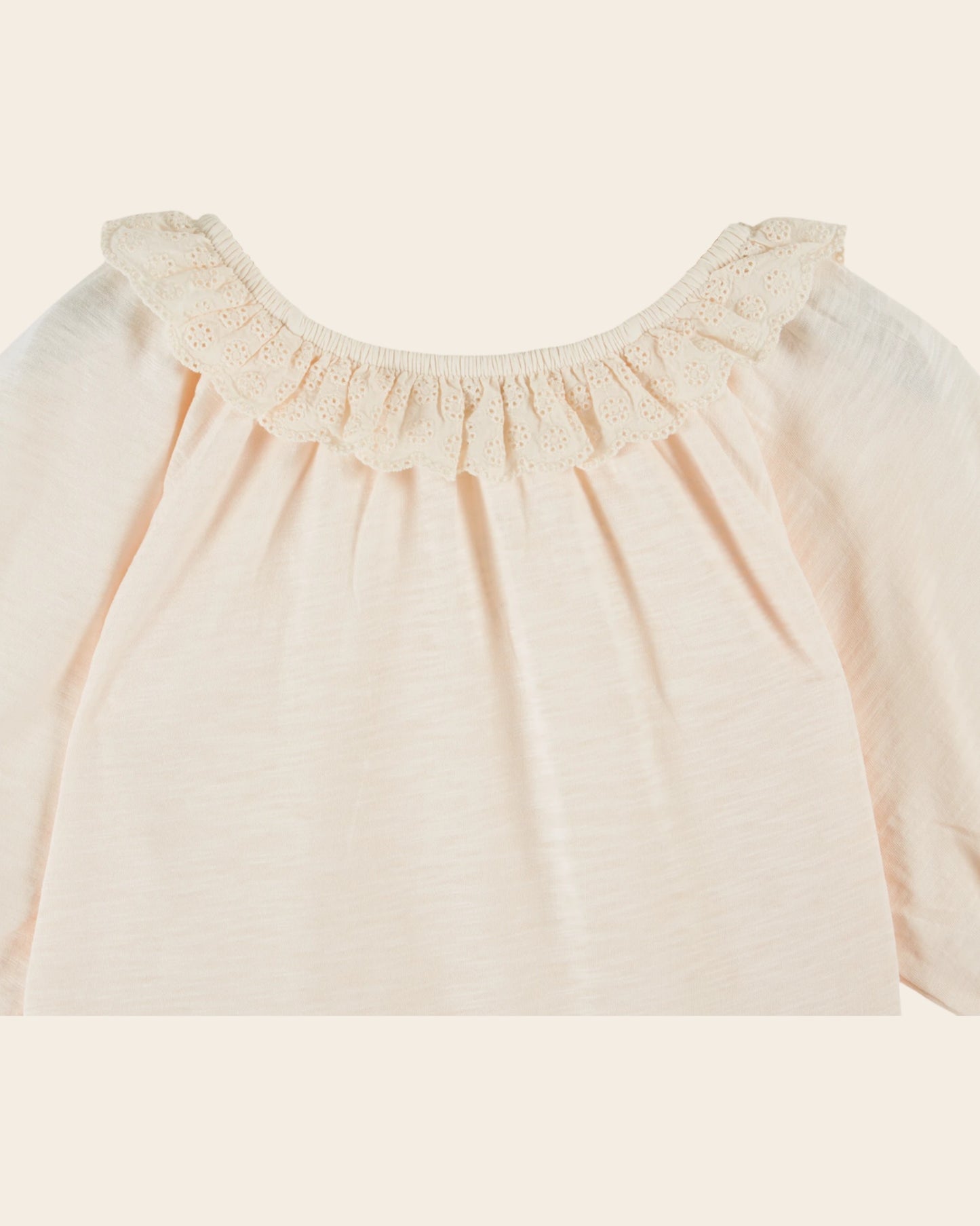 T-shirt - Colerette crème