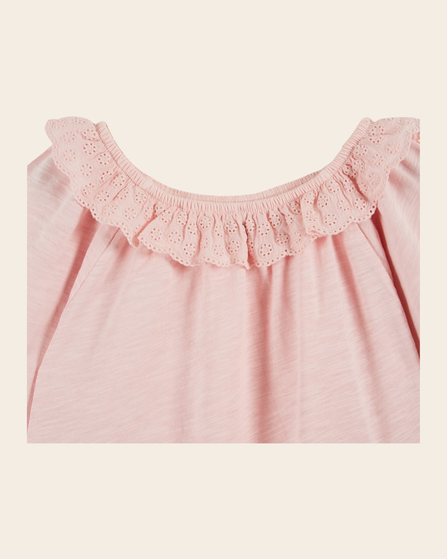 T-shirt - Colerette rose