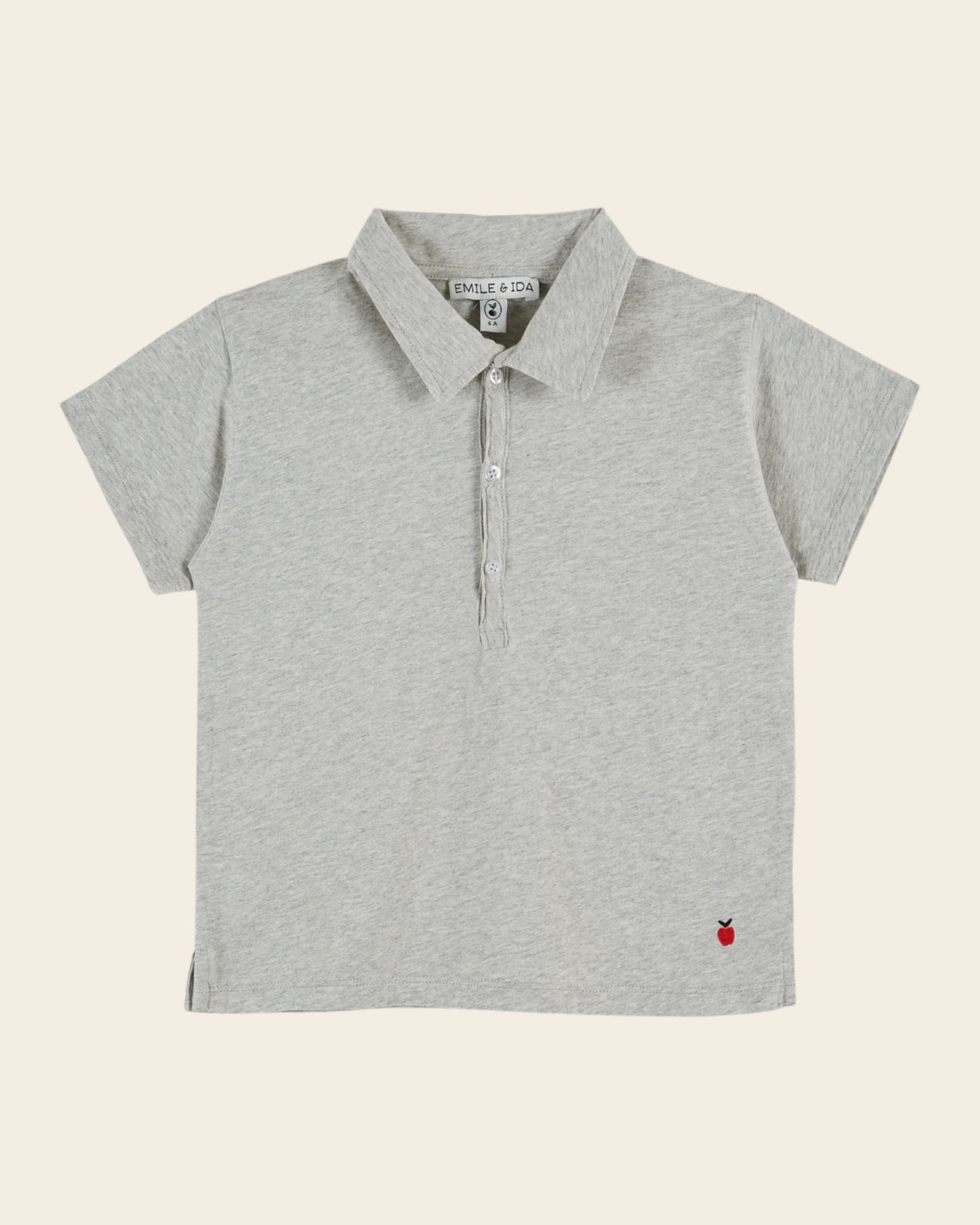 Polo - Marinière gris chiné