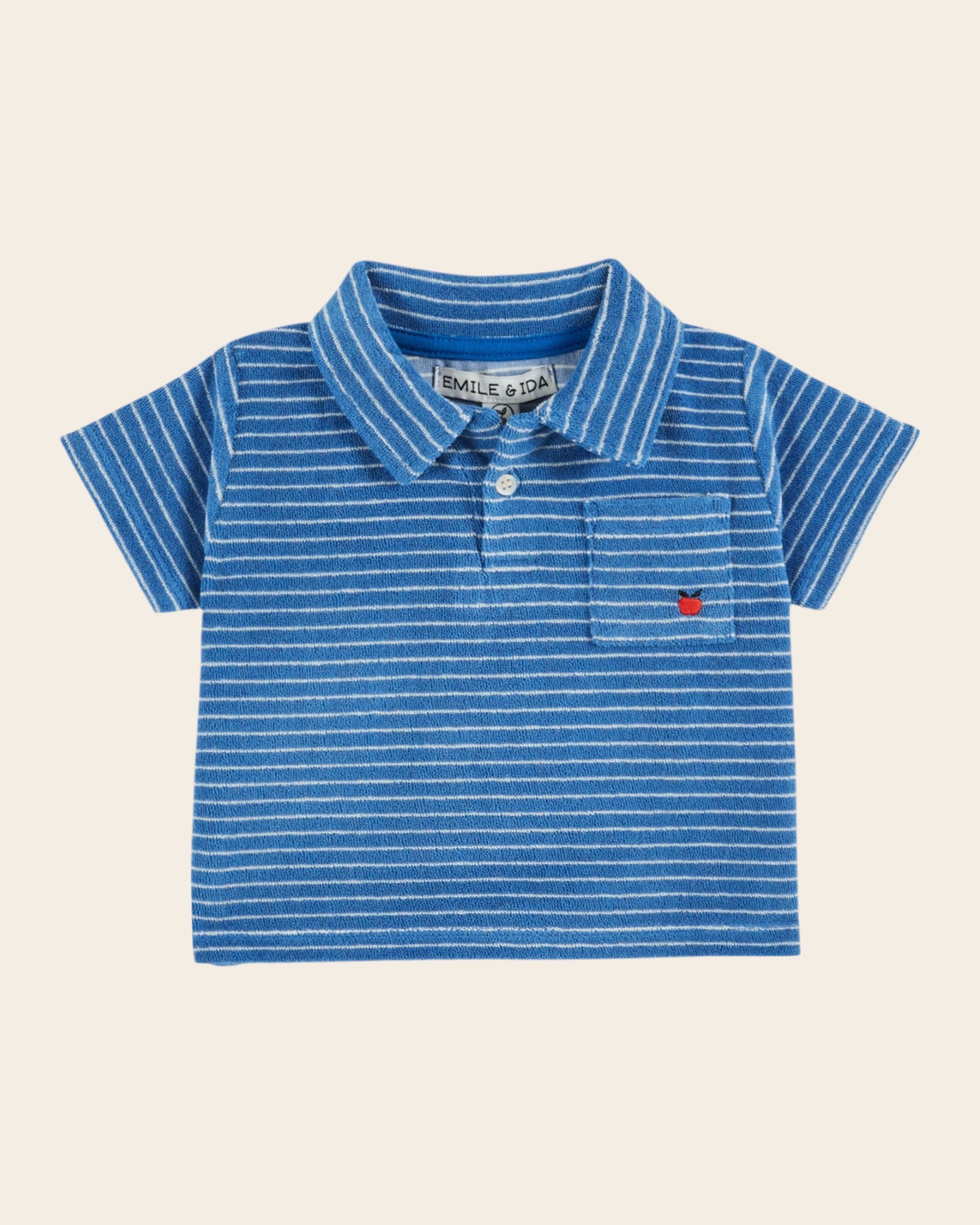 Polo - Éponge rayure bleu