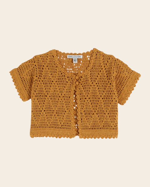 Cardigan - Crochet ocre