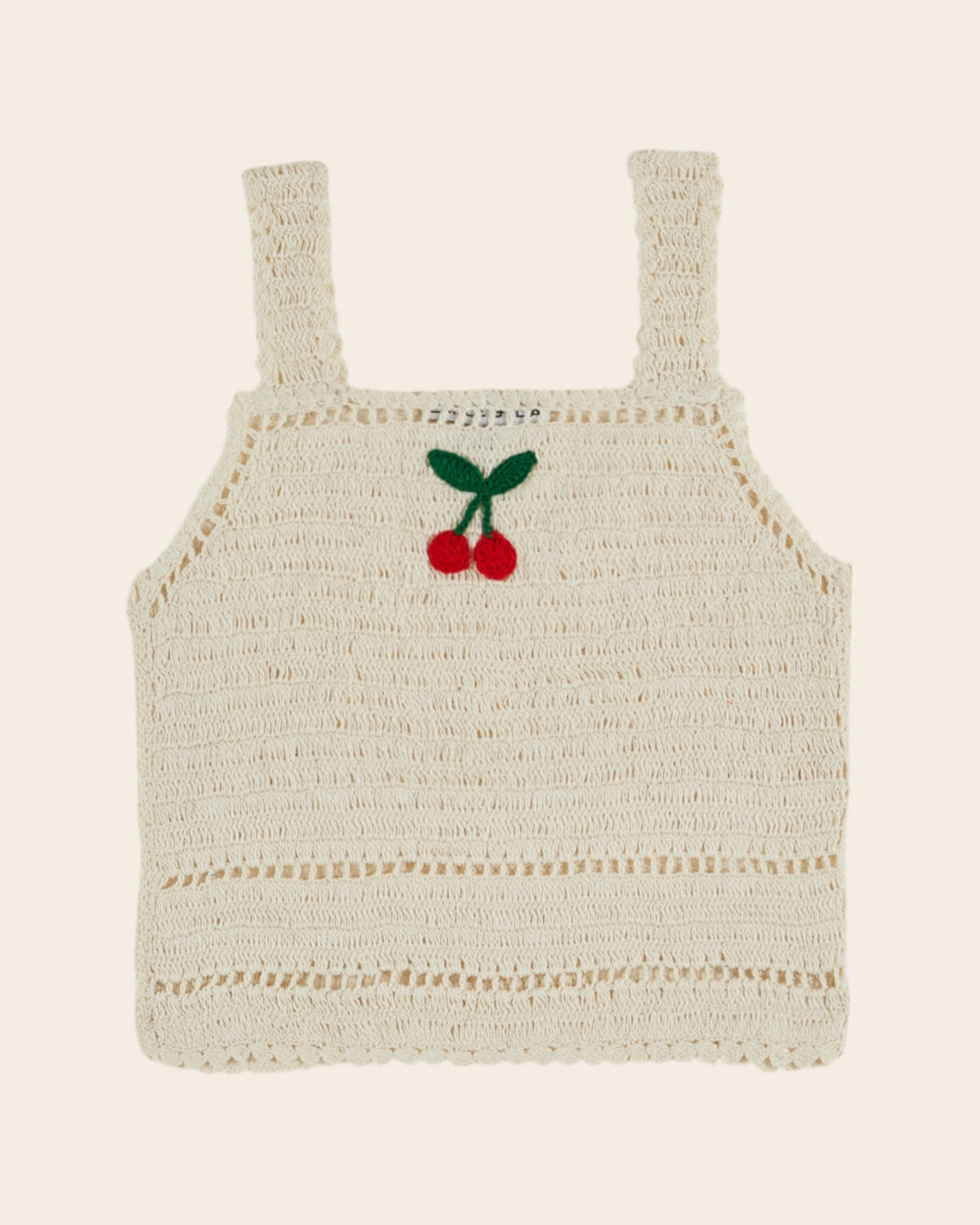 Top - Crochet cerise crème