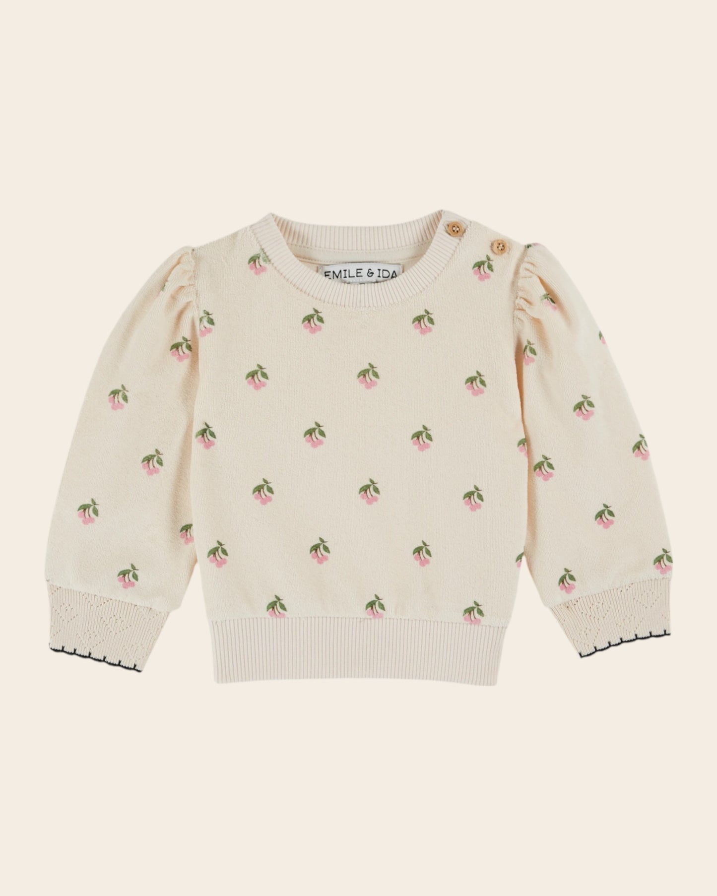Sweat - Éponge cerisette crème