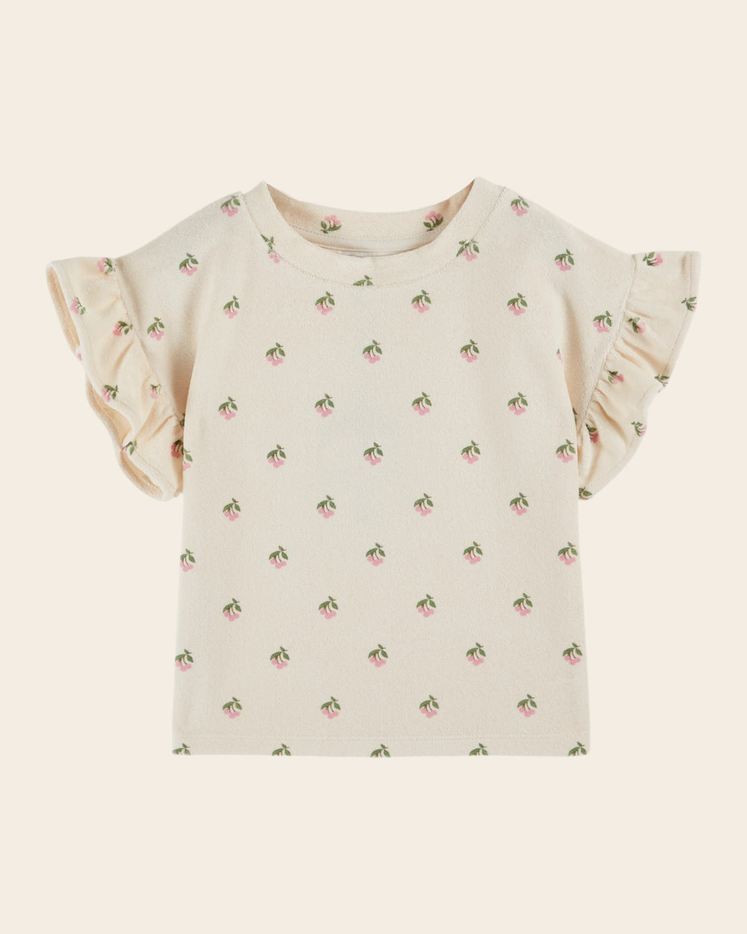 T-shirt - Eponge cerisette crème