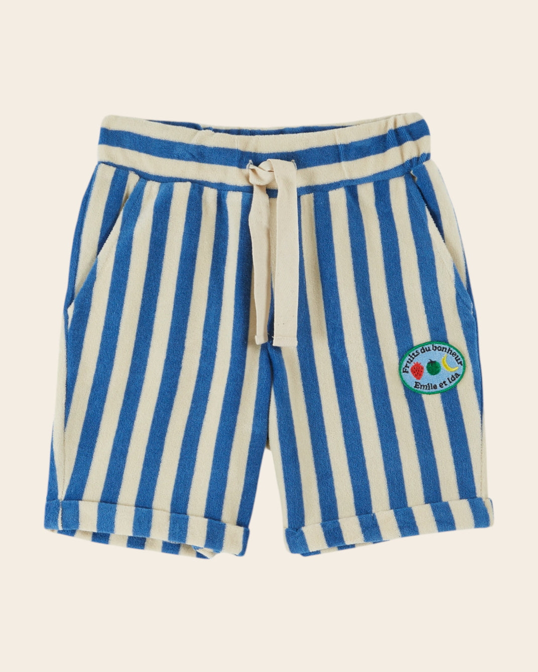 Bermuda - Éponge rayure bleu