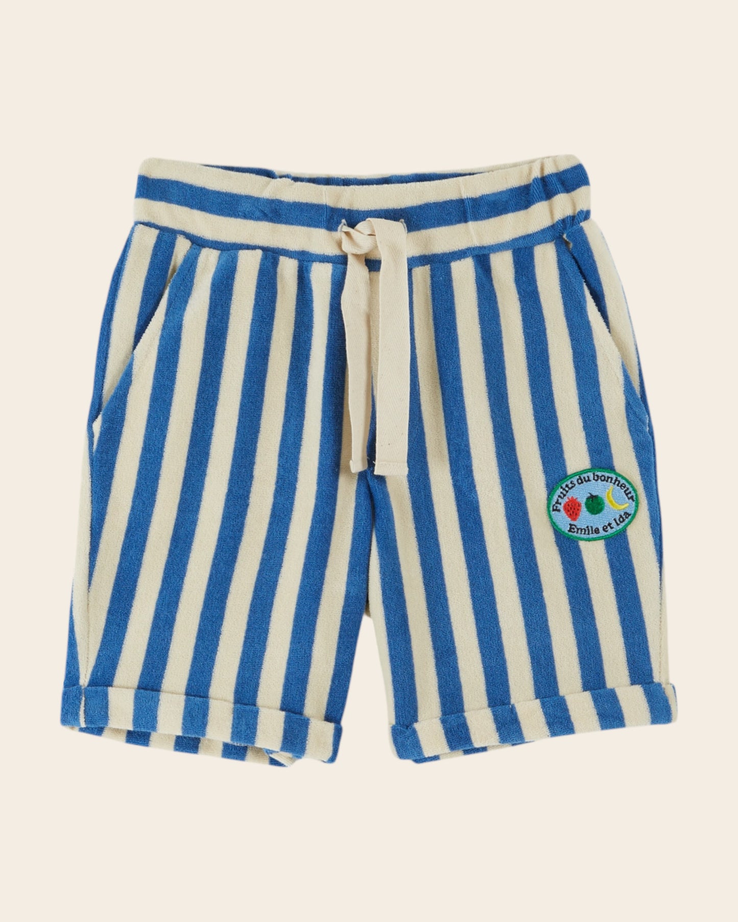 Bermuda - Éponge rayure bleu