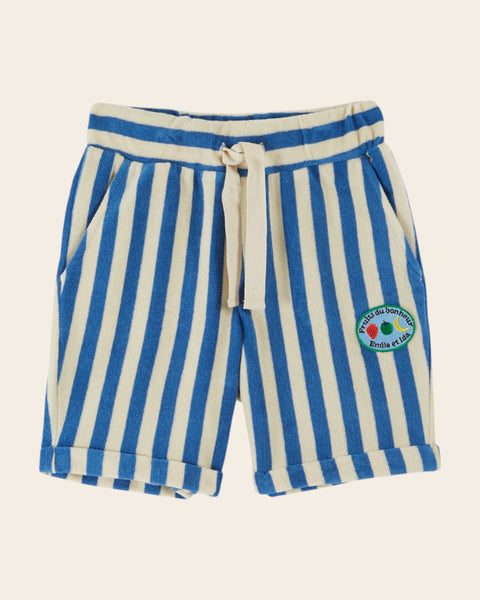 Bermuda - Éponge rayure bleu
