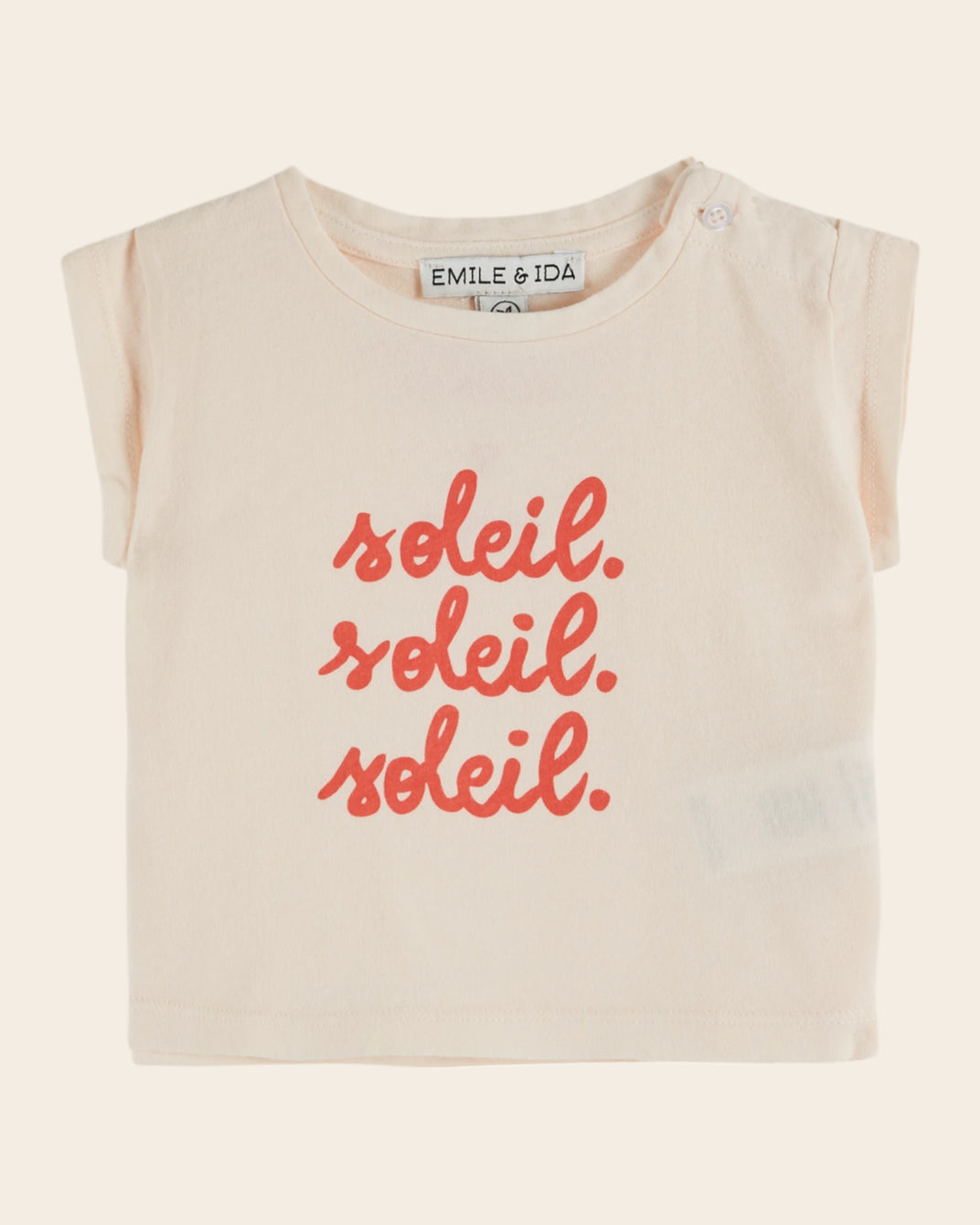 T-shirt - "Soleil. Soleil. Soleil." crème