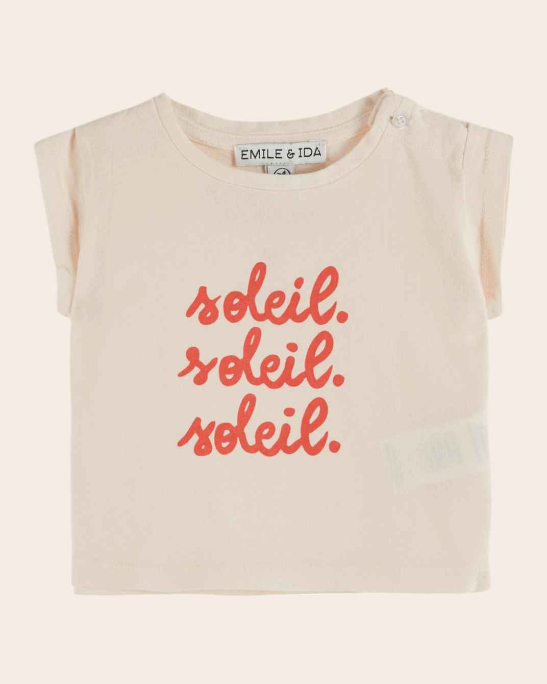 T-shirt - "Soleil. Soleil. Soleil." crème