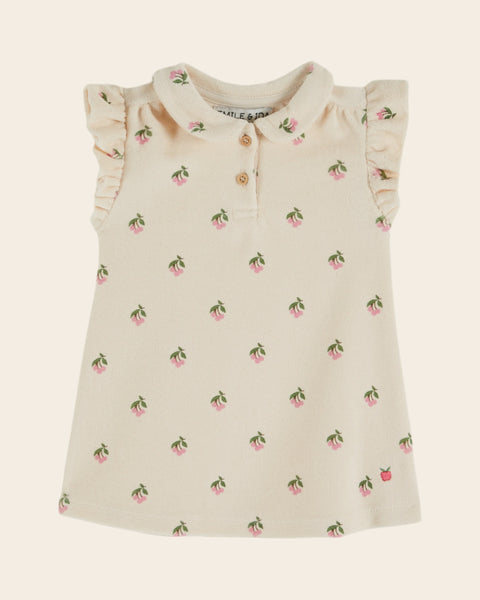 Robe bébé - Éponge cerisette crème
