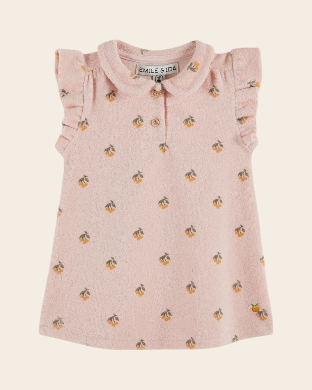 Robe bébé - Éponge cerisette rose